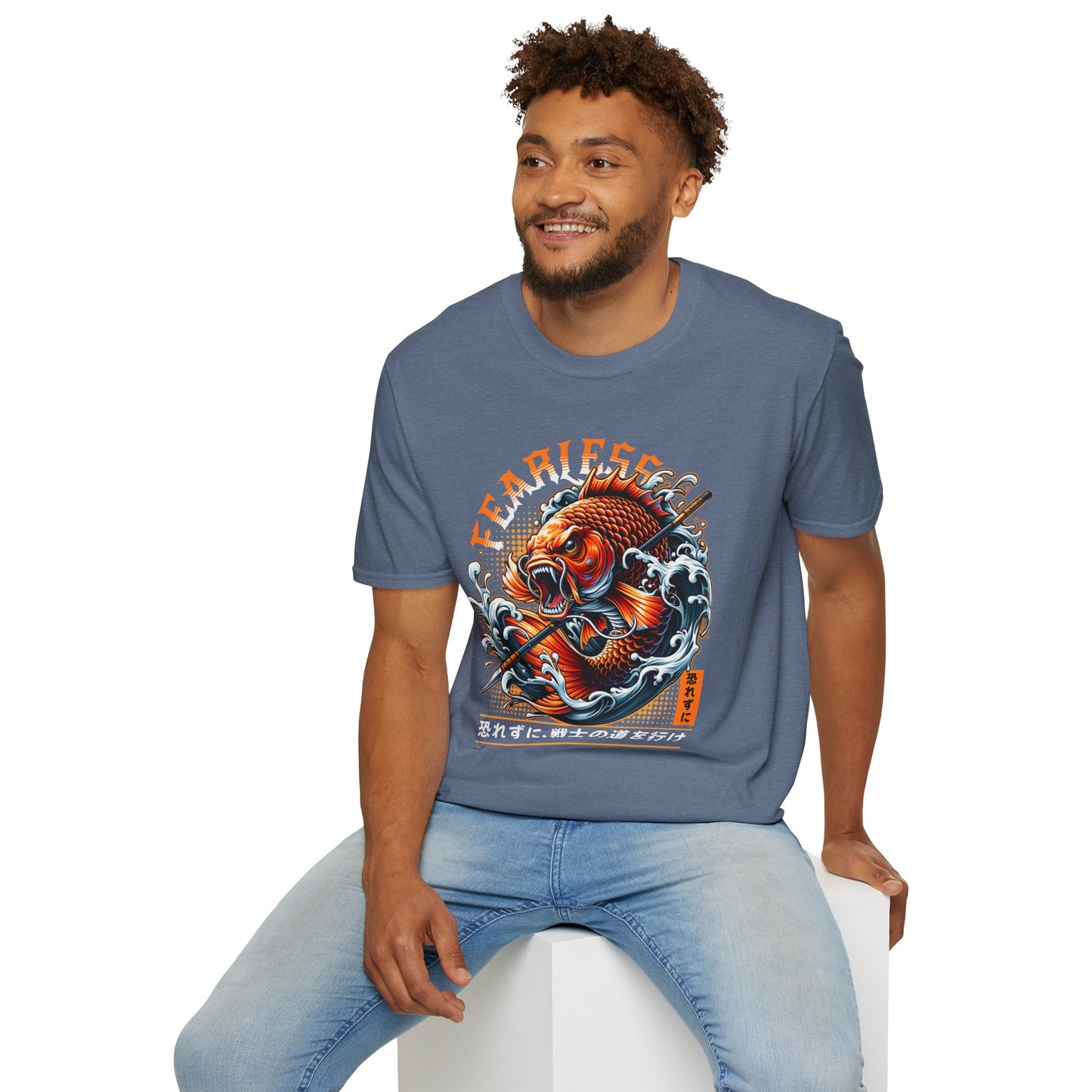 Fearless Koi Unisex Softstyle T-Shirt - Inspirational Gift, Casual Wear, Everyday Comfort, Success Apparel, Relaxed Fit