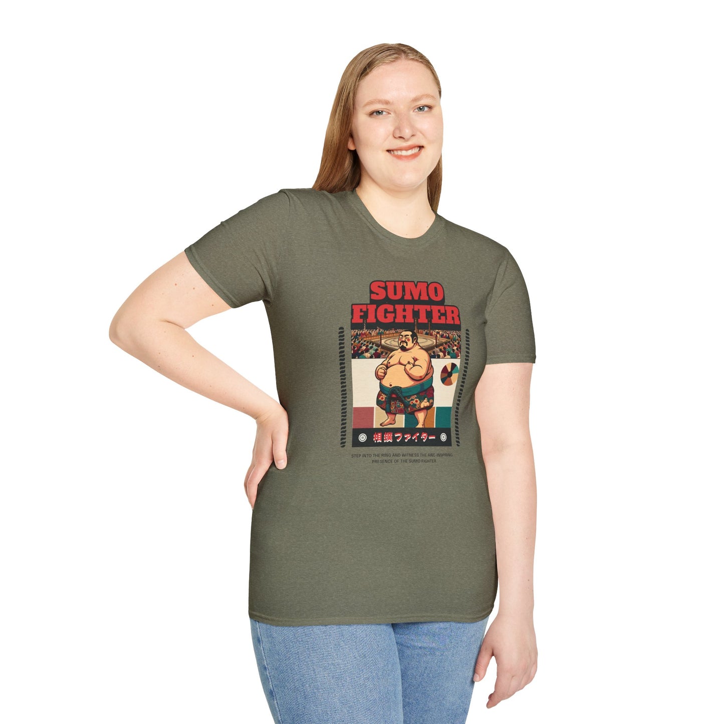Sumo Fighter Graphic Tee | Fun Unisex T-Shirt for Sports Fans, Unique Gift, Casual Style, Anime Lovers, Vintage Aesthetic