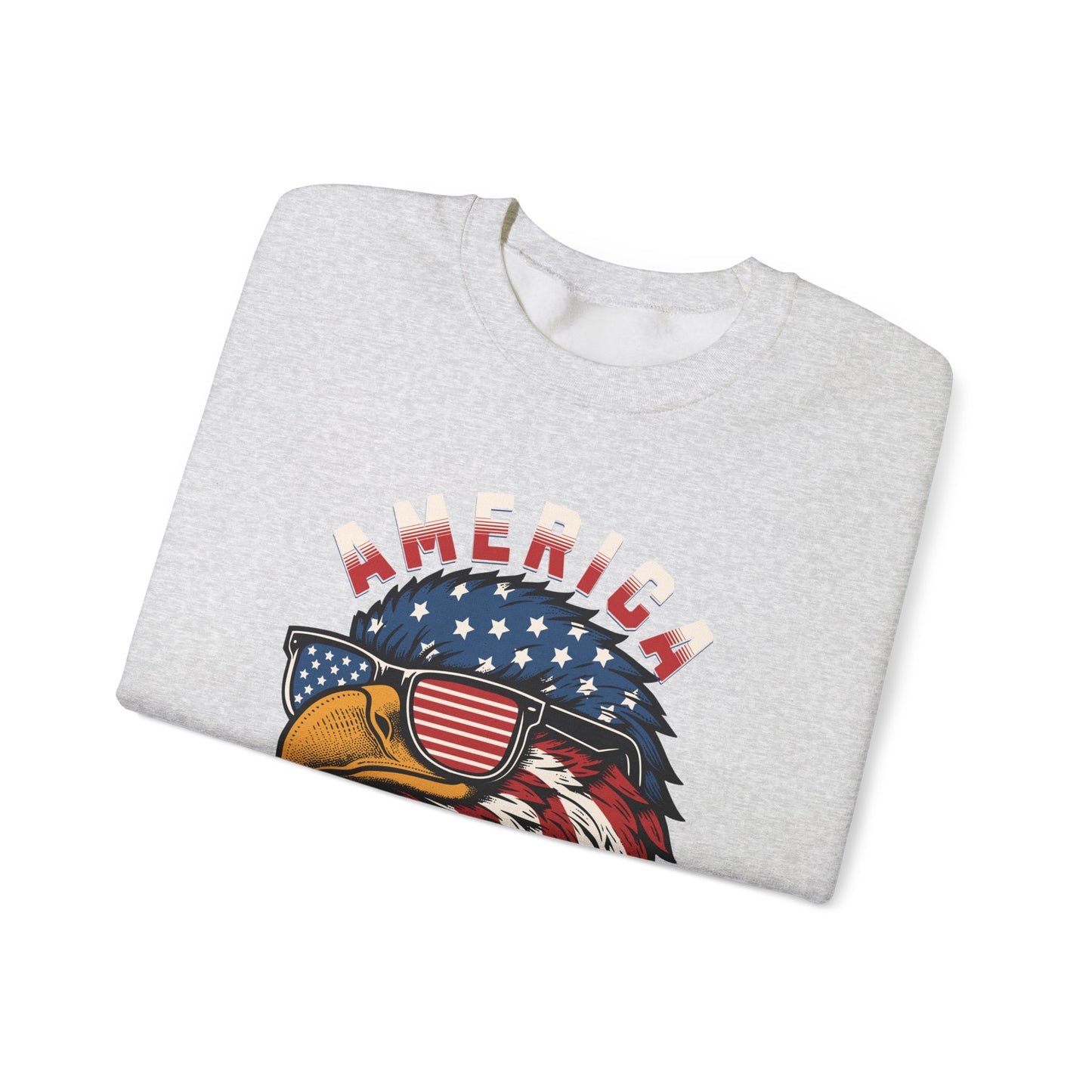 Patriotic Eagle Crewneck Sweatshirt, America Sweatshirt, Unisex Pullover, 4th of July Shirt, Eagle Graphic Sweatshirt