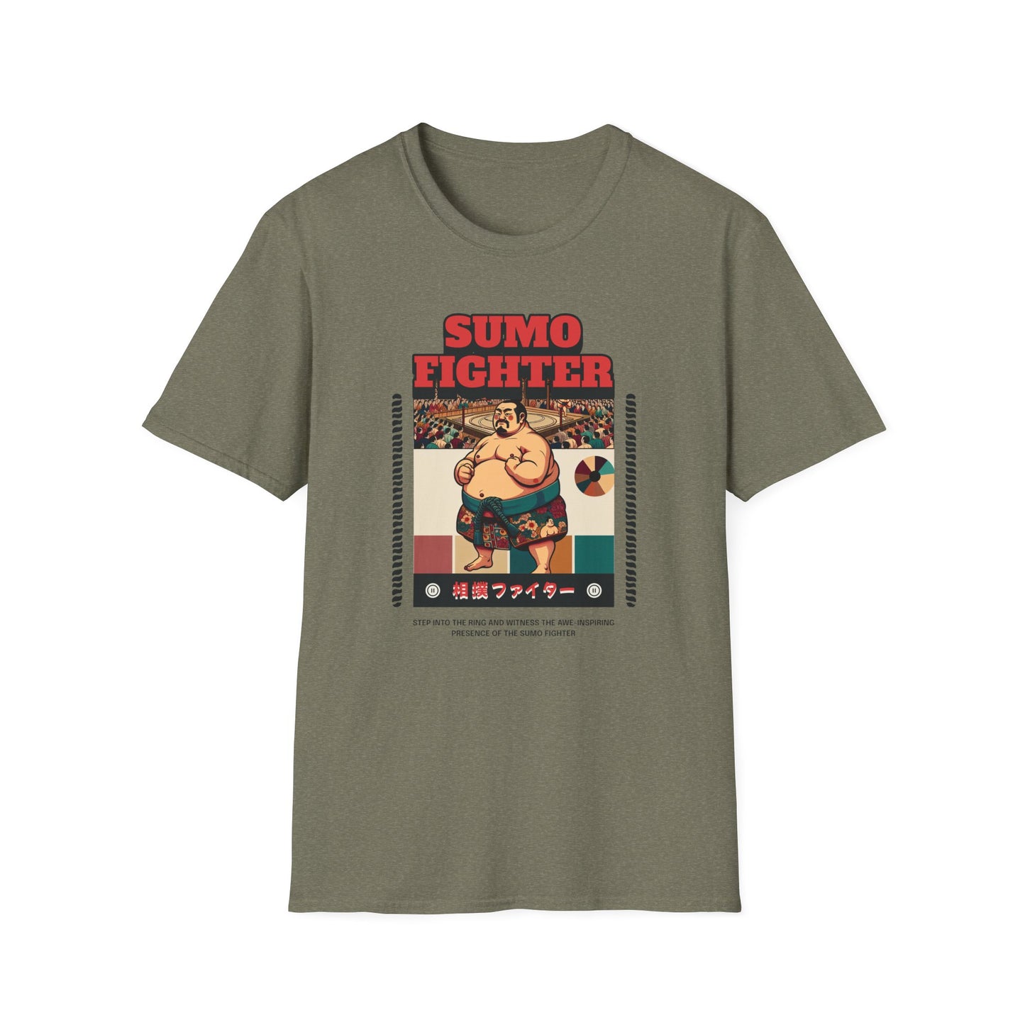 Sumo Fighter Graphic Tee | Fun Unisex T-Shirt for Sports Fans, Unique Gift, Casual Style, Anime Lovers, Vintage Aesthetic