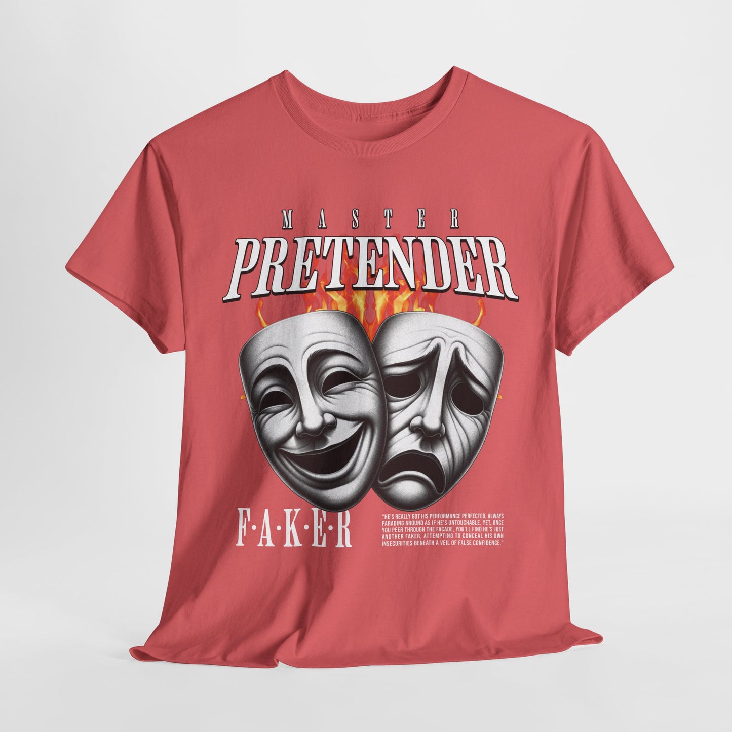 Theatrical Masks Unisex Heavy Cotton Tee, Perfect for Drama Lovers, Gift for Actors, Casual Wear, Theatre Fan Apparel