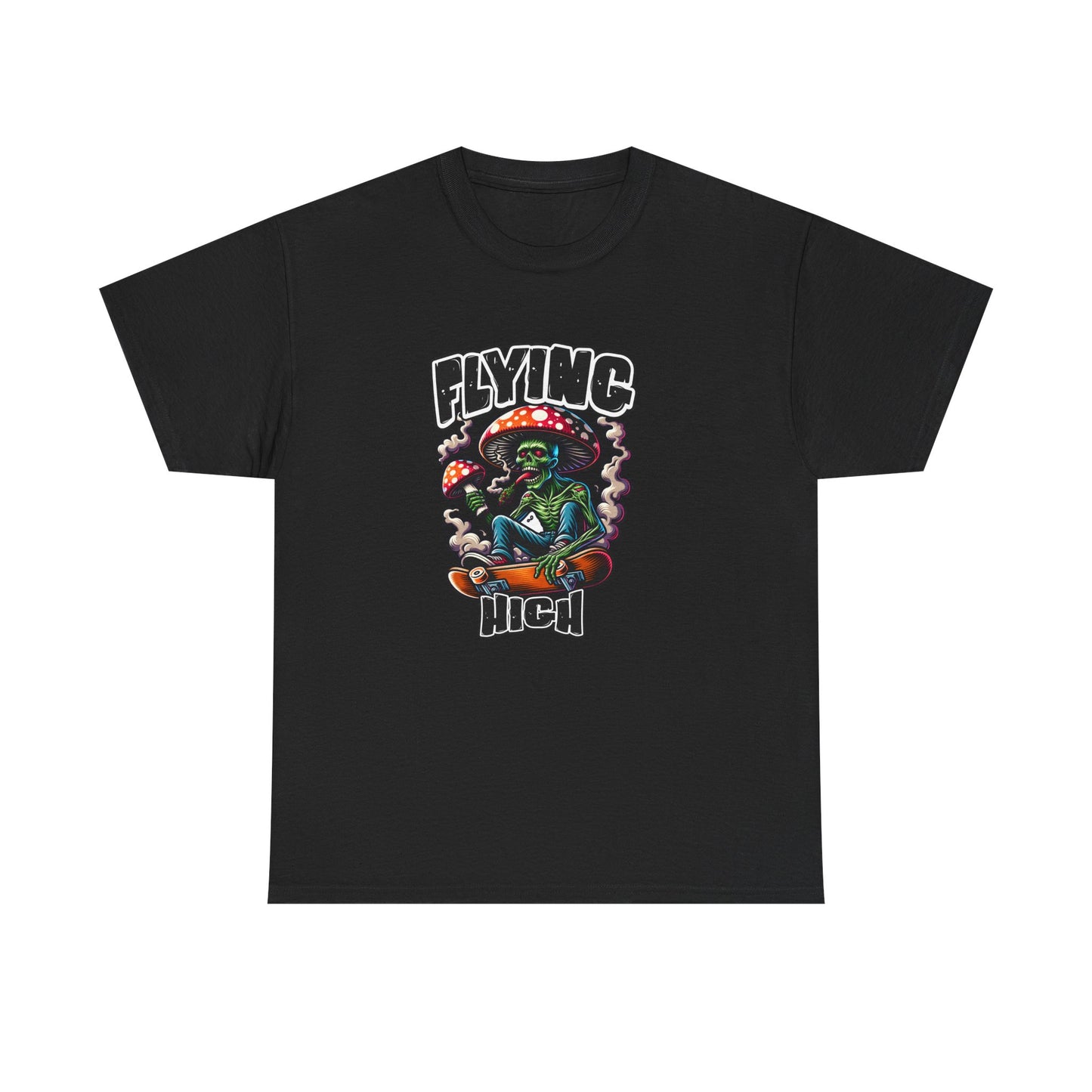 Flying High Unisex Cotton Tee, Psychedelic Shirt, Casual Wear, Gift for Stoners, Retro Fashion, Fun Graphic T-Shirt