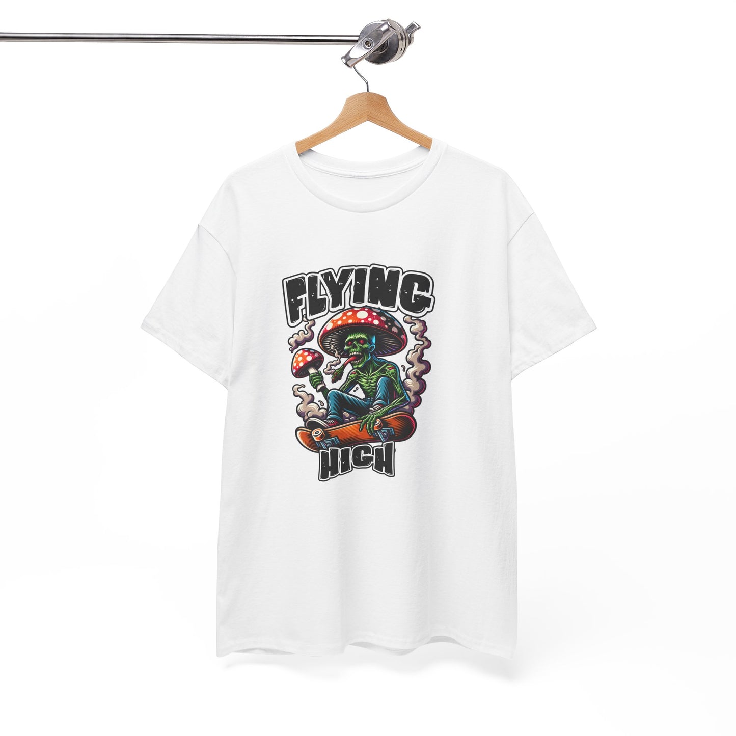 Flying High Unisex Cotton Tee, Psychedelic Shirt, Casual Wear, Gift for Stoners, Retro Fashion, Fun Graphic T-Shirt