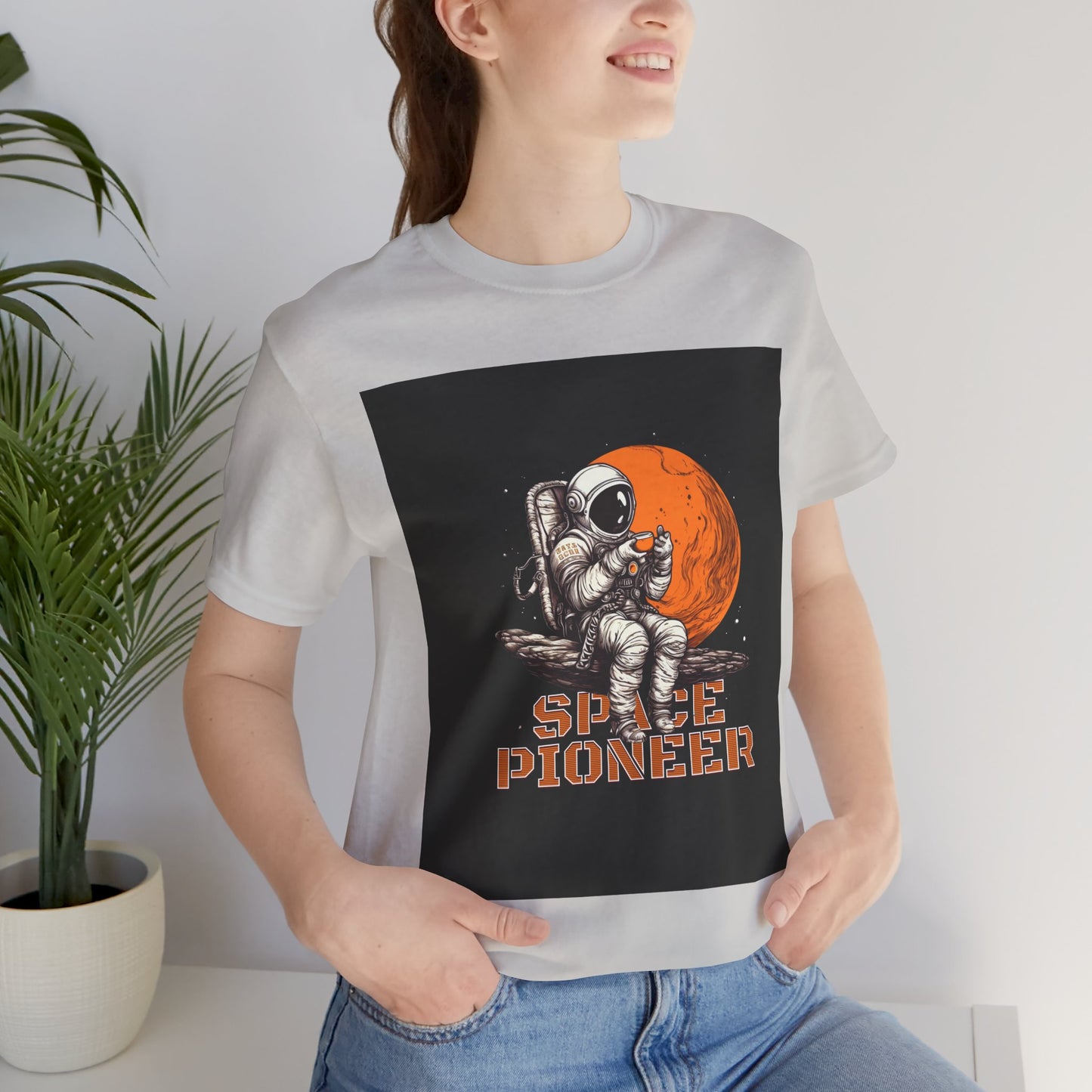Space Pioneer Unisex Tee - Astronaut Graphic Shirt, Cool Space Themed Gift, Sci-Fi Lover Apparel, Casual Wear, Cosmic Adventure