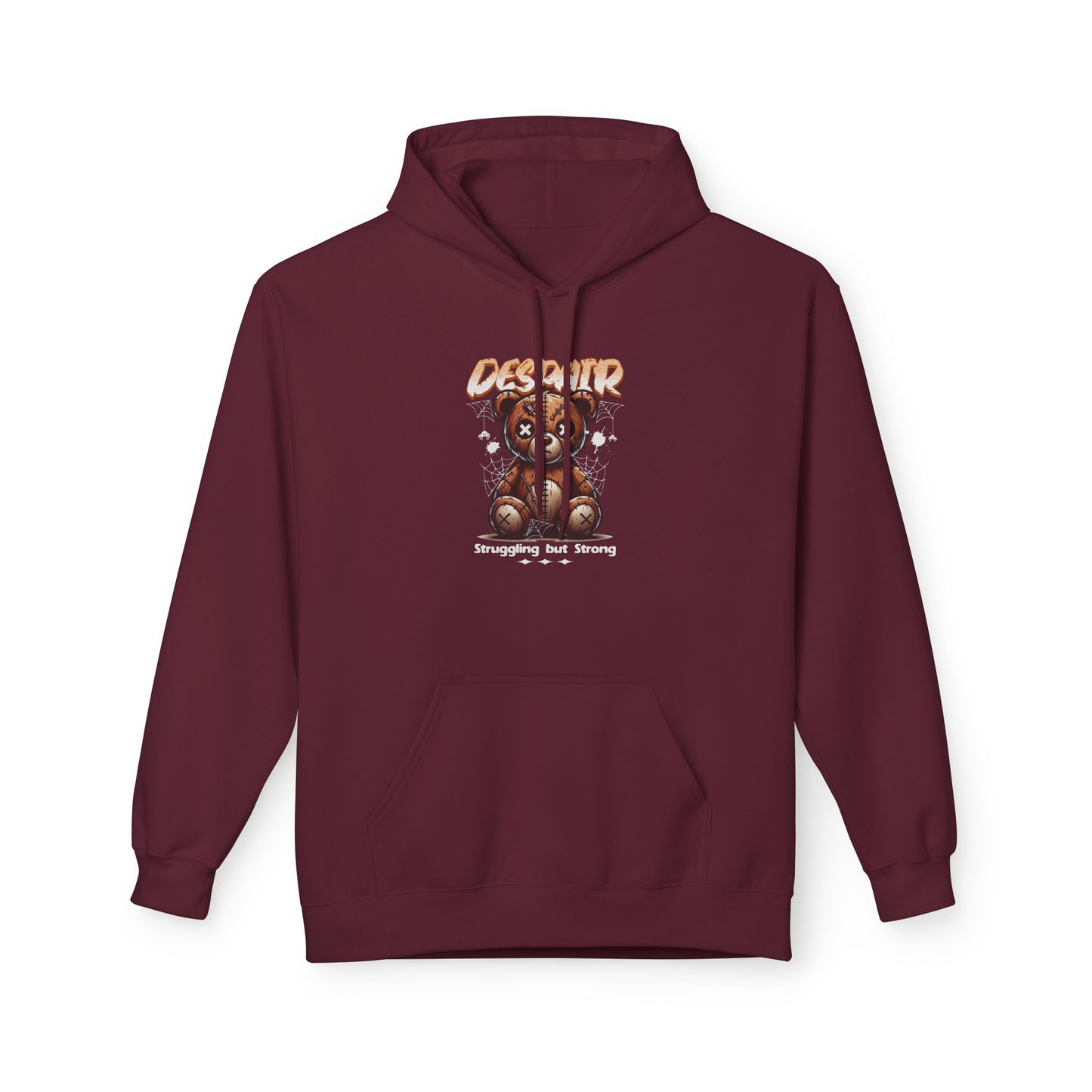 Despair Bear Hoodie | Cozy Graphic Fleece Sweatshirt for Comfort | Cute Gift for Friends | Fall Essentials | Unisex Casual Wear