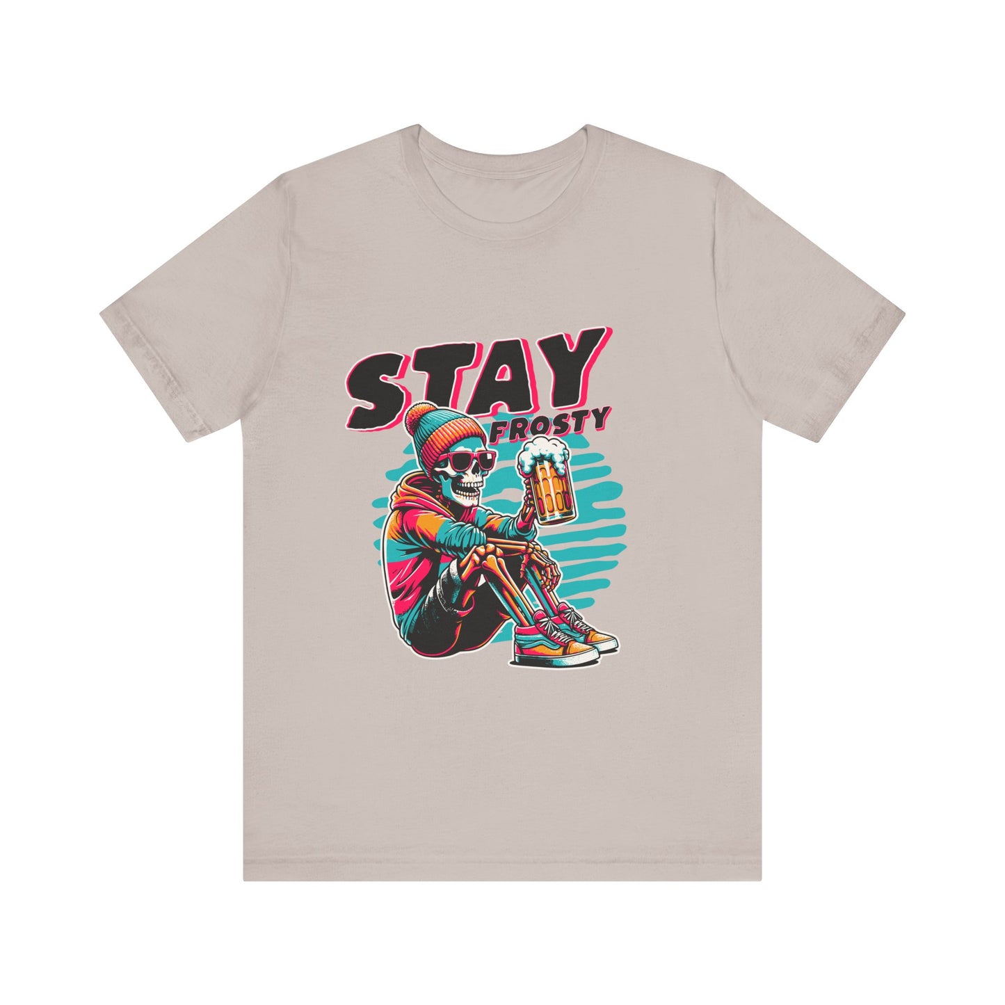 Stay Frosty Unisex Tee, Cool Graphic Shirt, Summer Vibes, Casual Wear, Gift for Him, Music Festival Fashion