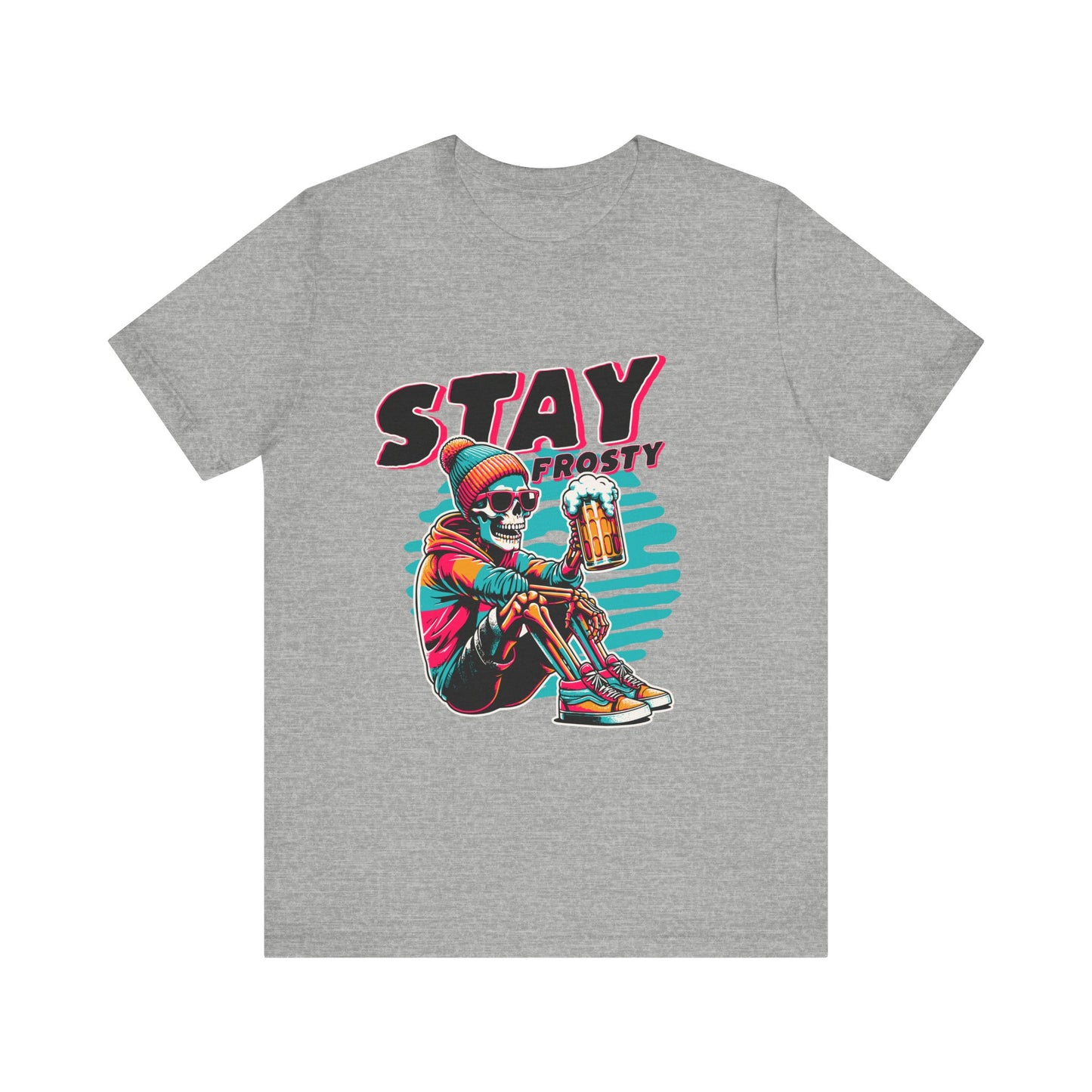 Stay Frosty Unisex Tee, Cool Graphic Shirt, Summer Vibes, Casual Wear, Gift for Him, Music Festival Fashion