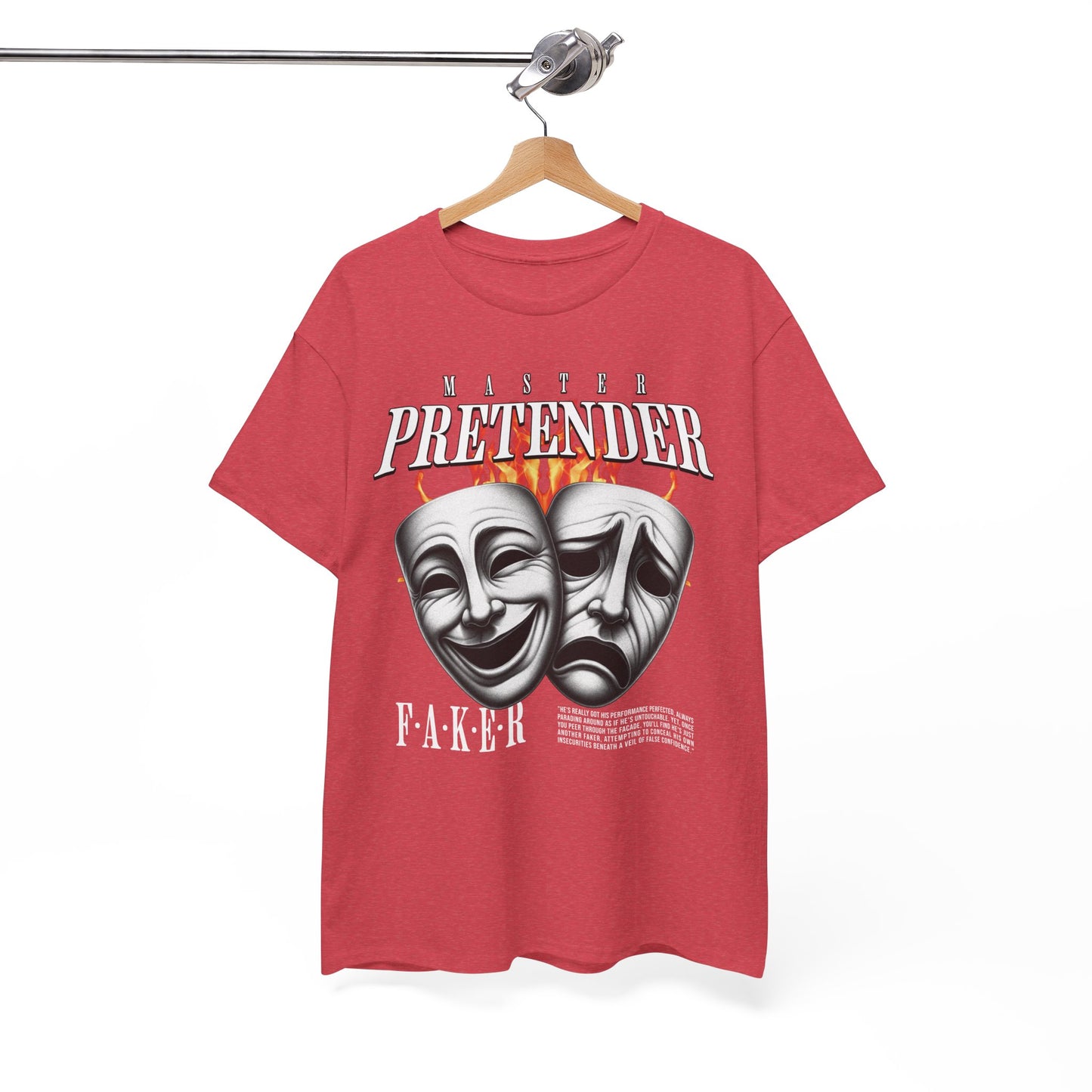 Theatrical Masks Unisex Heavy Cotton Tee, Perfect for Drama Lovers, Gift for Actors, Casual Wear, Theatre Fan Apparel