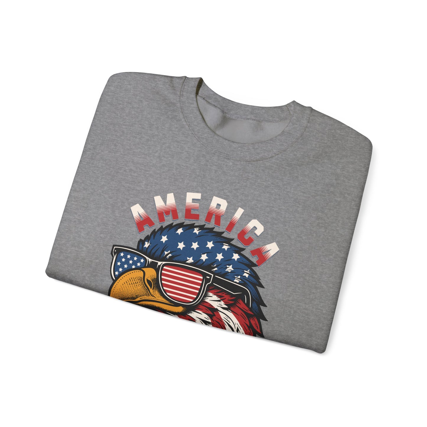 Patriotic Eagle Crewneck Sweatshirt, America Sweatshirt, Unisex Pullover, 4th of July Shirt, Eagle Graphic Sweatshirt