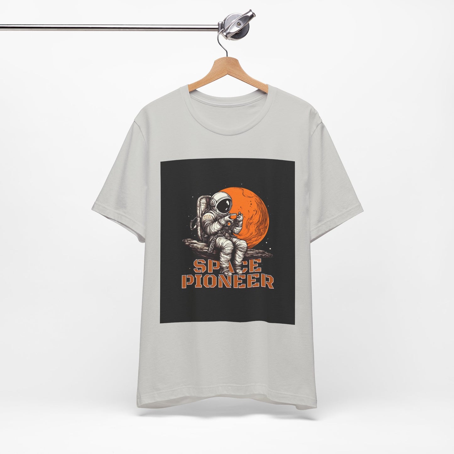 Space Pioneer Unisex Tee - Astronaut Graphic Shirt, Cool Space Themed Gift, Sci-Fi Lover Apparel, Casual Wear, Cosmic Adventure