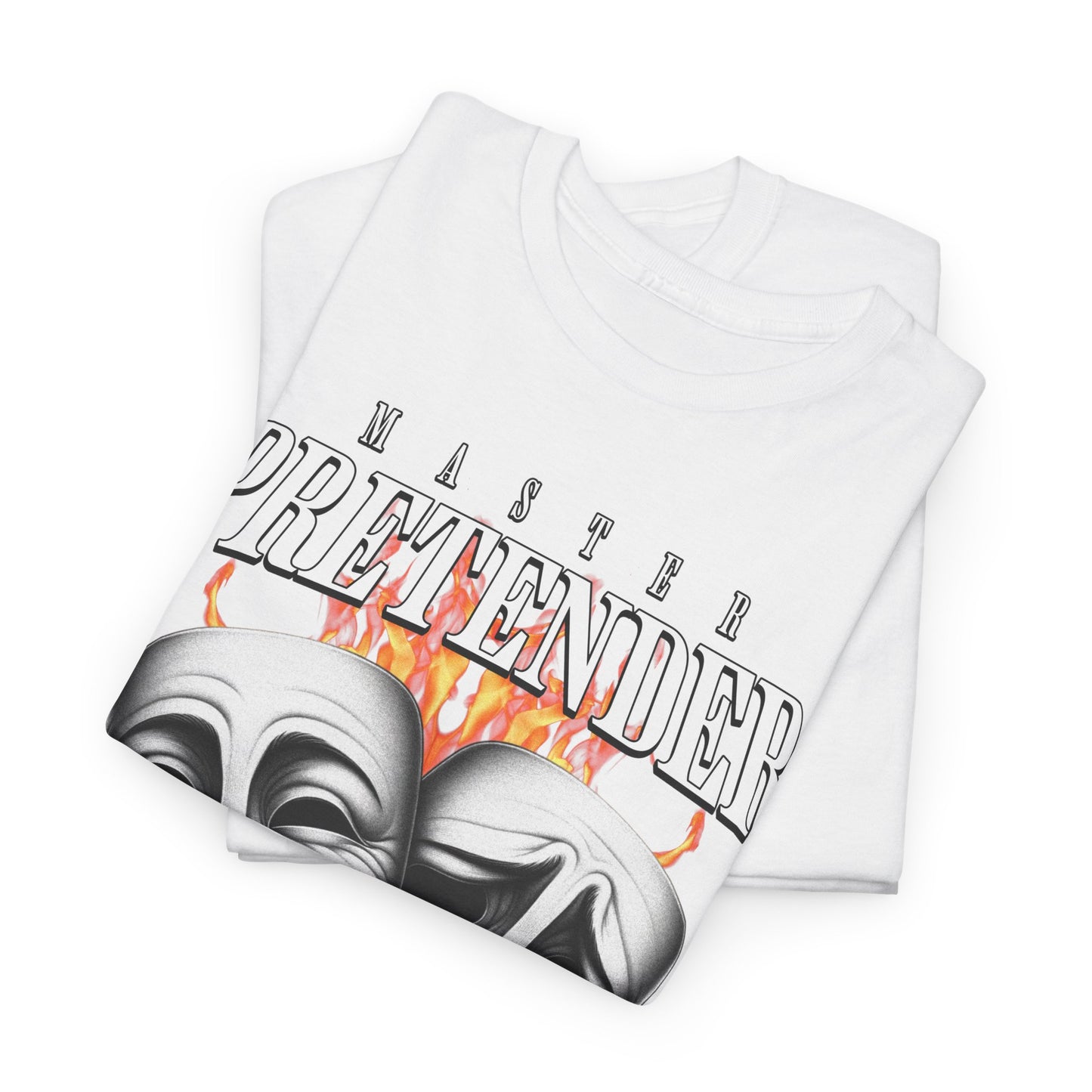 Theatrical Masks Unisex Heavy Cotton Tee, Perfect for Drama Lovers, Gift for Actors, Casual Wear, Theatre Fan Apparel