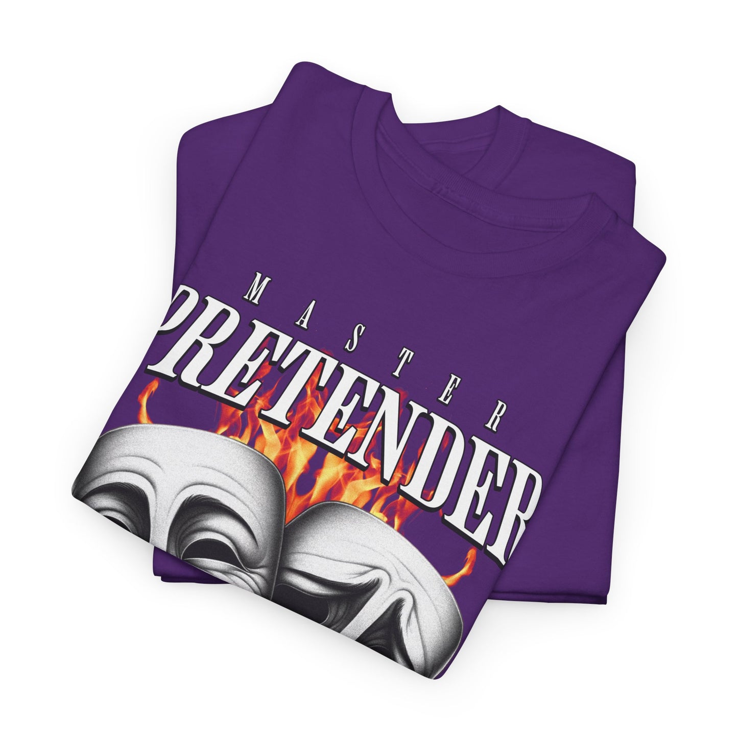 Theatrical Masks Unisex Heavy Cotton Tee, Perfect for Drama Lovers, Gift for Actors, Casual Wear, Theatre Fan Apparel