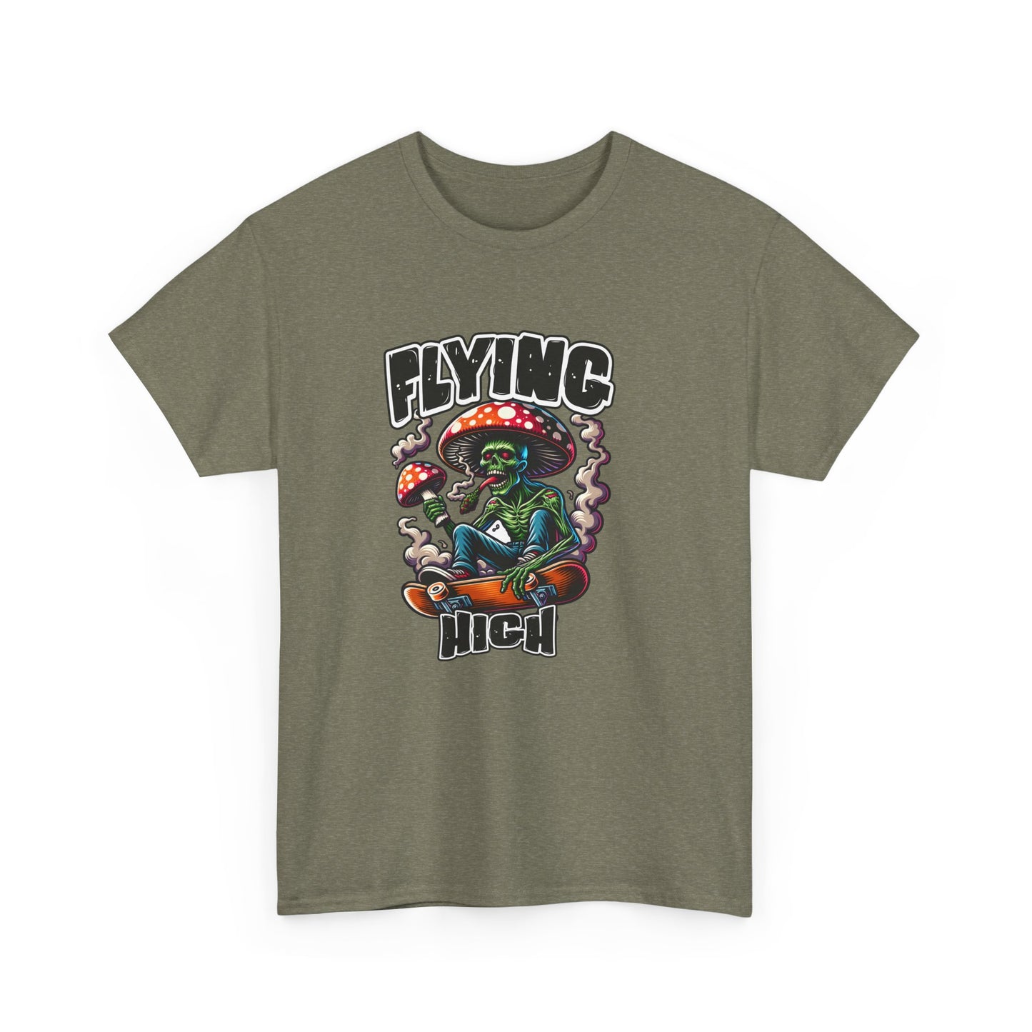 Flying High Unisex Cotton Tee, Psychedelic Shirt, Casual Wear, Gift for Stoners, Retro Fashion, Fun Graphic T-Shirt