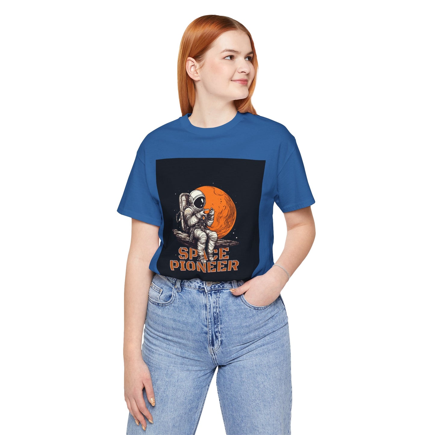 Space Pioneer Unisex Tee - Astronaut Graphic Shirt, Cool Space Themed Gift, Sci-Fi Lover Apparel, Casual Wear, Cosmic Adventure
