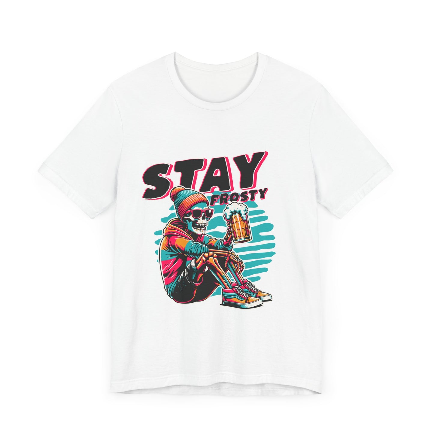 Stay Frosty Unisex Tee, Cool Graphic Shirt, Summer Vibes, Casual Wear, Gift for Him, Music Festival Fashion
