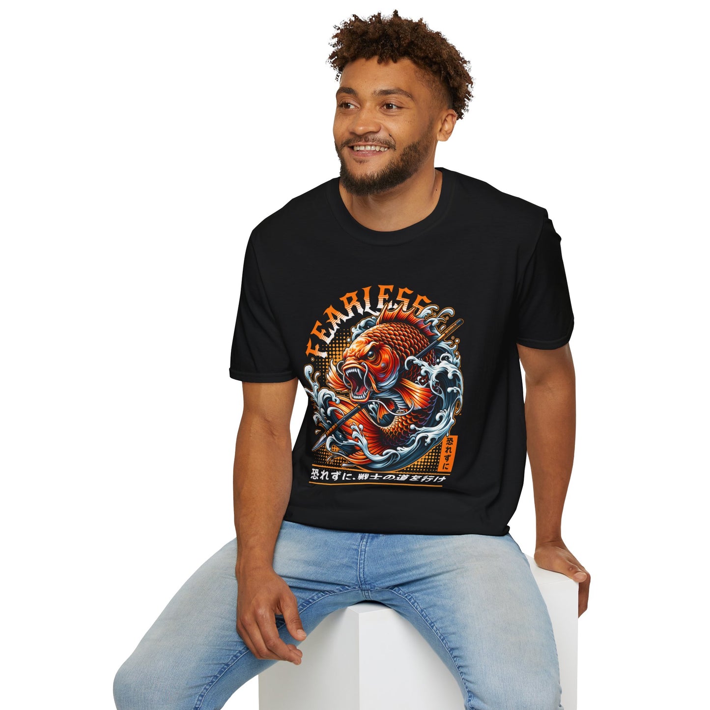Fearless Koi Unisex Softstyle T-Shirt - Inspirational Gift, Casual Wear, Everyday Comfort, Success Apparel, Relaxed Fit