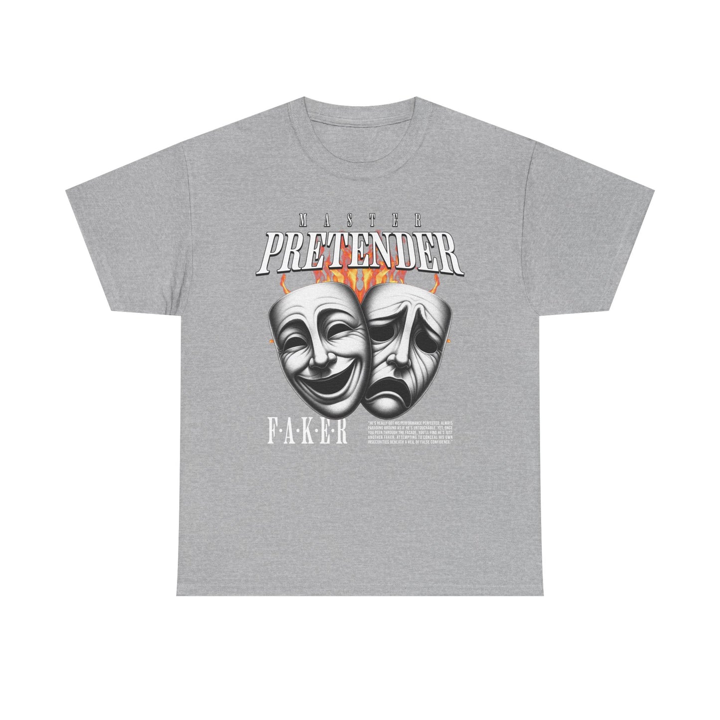 Theatrical Masks Unisex Heavy Cotton Tee, Perfect for Drama Lovers, Gift for Actors, Casual Wear, Theatre Fan Apparel