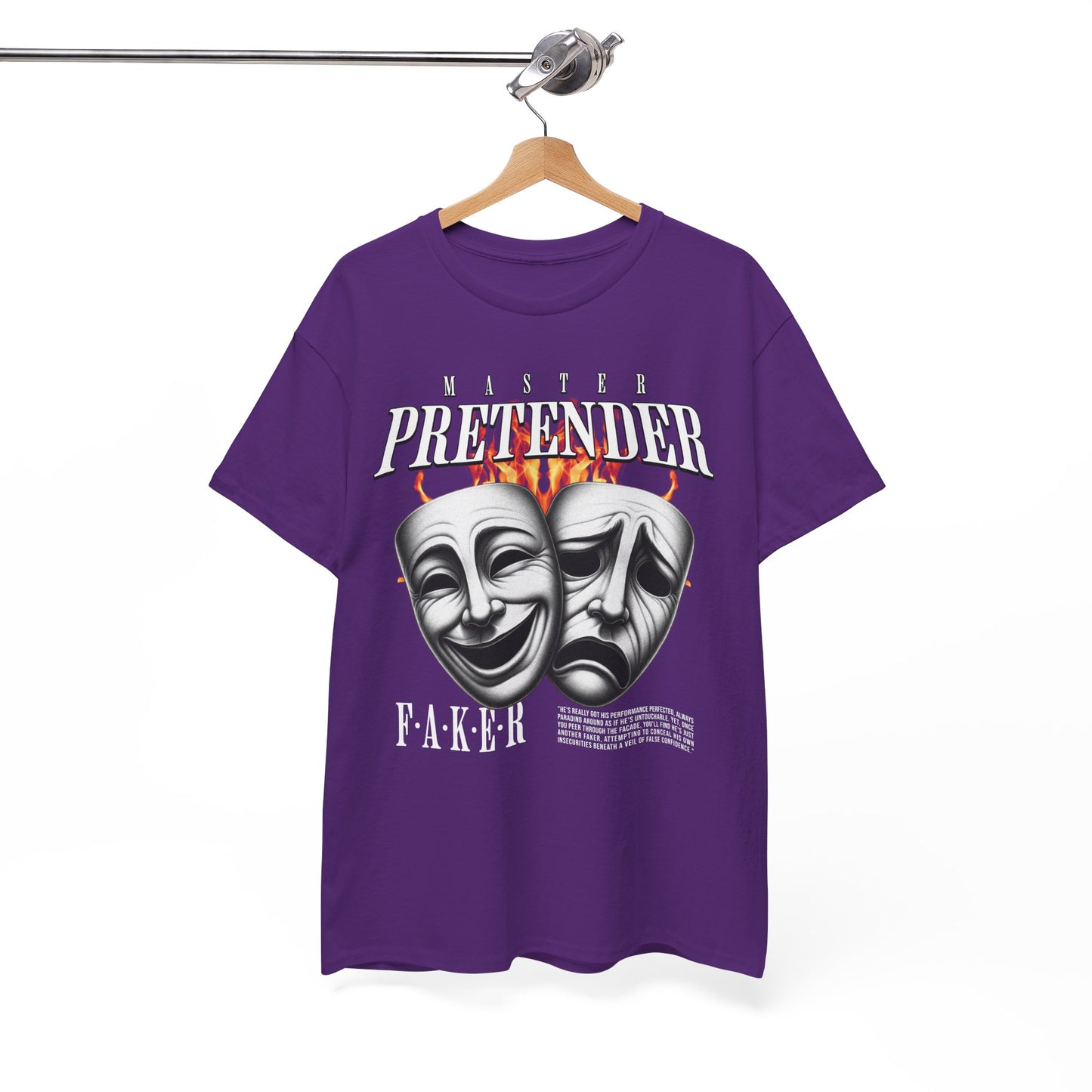Theatrical Masks Unisex Heavy Cotton Tee, Perfect for Drama Lovers, Gift for Actors, Casual Wear, Theatre Fan Apparel