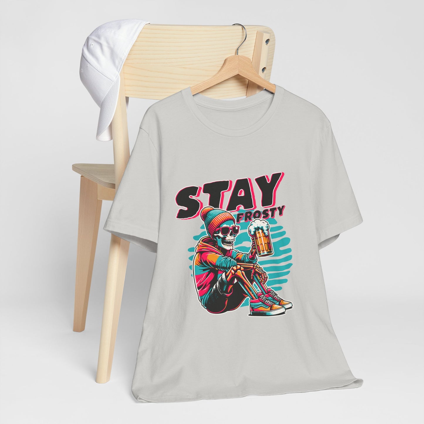 Stay Frosty Unisex Tee, Cool Graphic Shirt, Summer Vibes, Casual Wear, Gift for Him, Music Festival Fashion