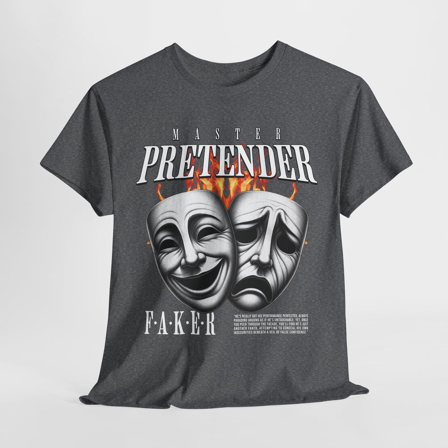 Theatrical Masks Unisex Heavy Cotton Tee, Perfect for Drama Lovers, Gift for Actors, Casual Wear, Theatre Fan Apparel