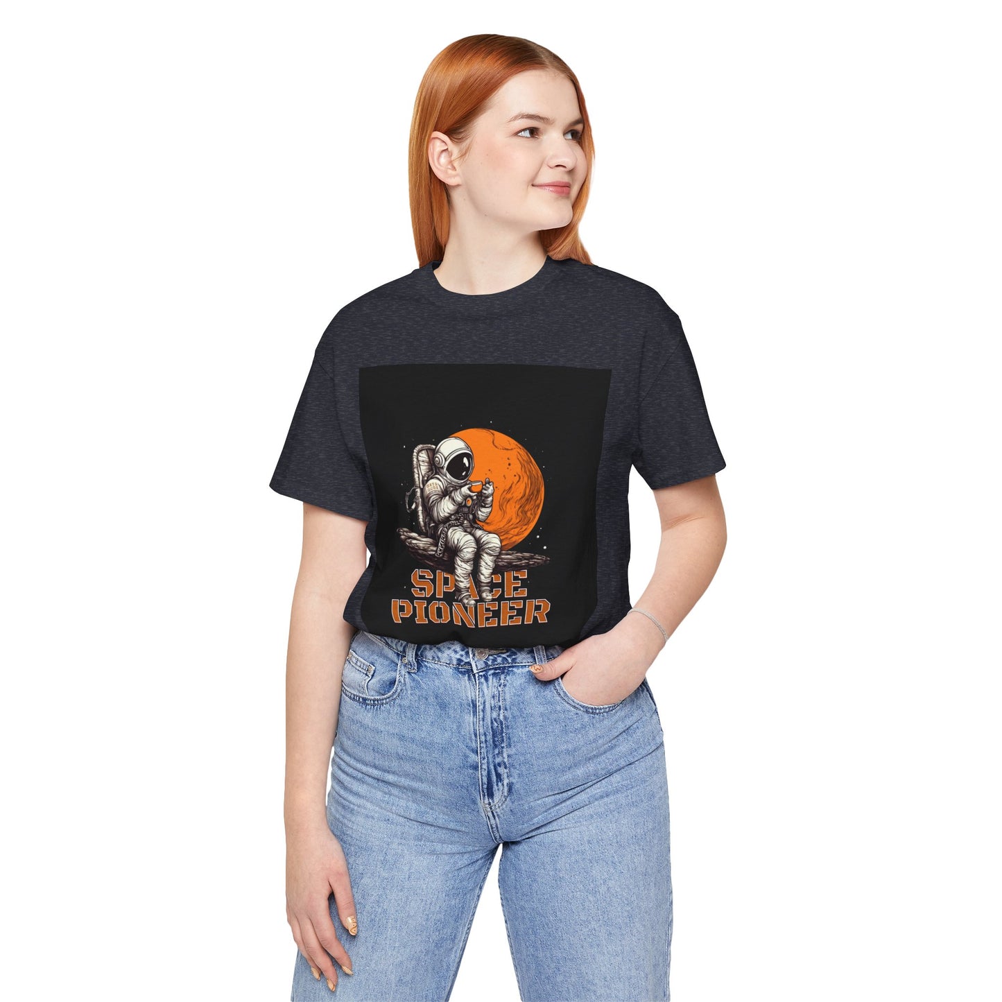 Space Pioneer Unisex Tee - Astronaut Graphic Shirt, Cool Space Themed Gift, Sci-Fi Lover Apparel, Casual Wear, Cosmic Adventure
