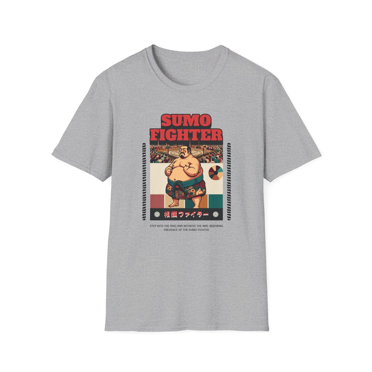 Sumo Fighter Graphic Tee | Fun Unisex T-Shirt for Sports Fans, Unique Gift, Casual Style, Anime Lovers, Vintage Aesthetic