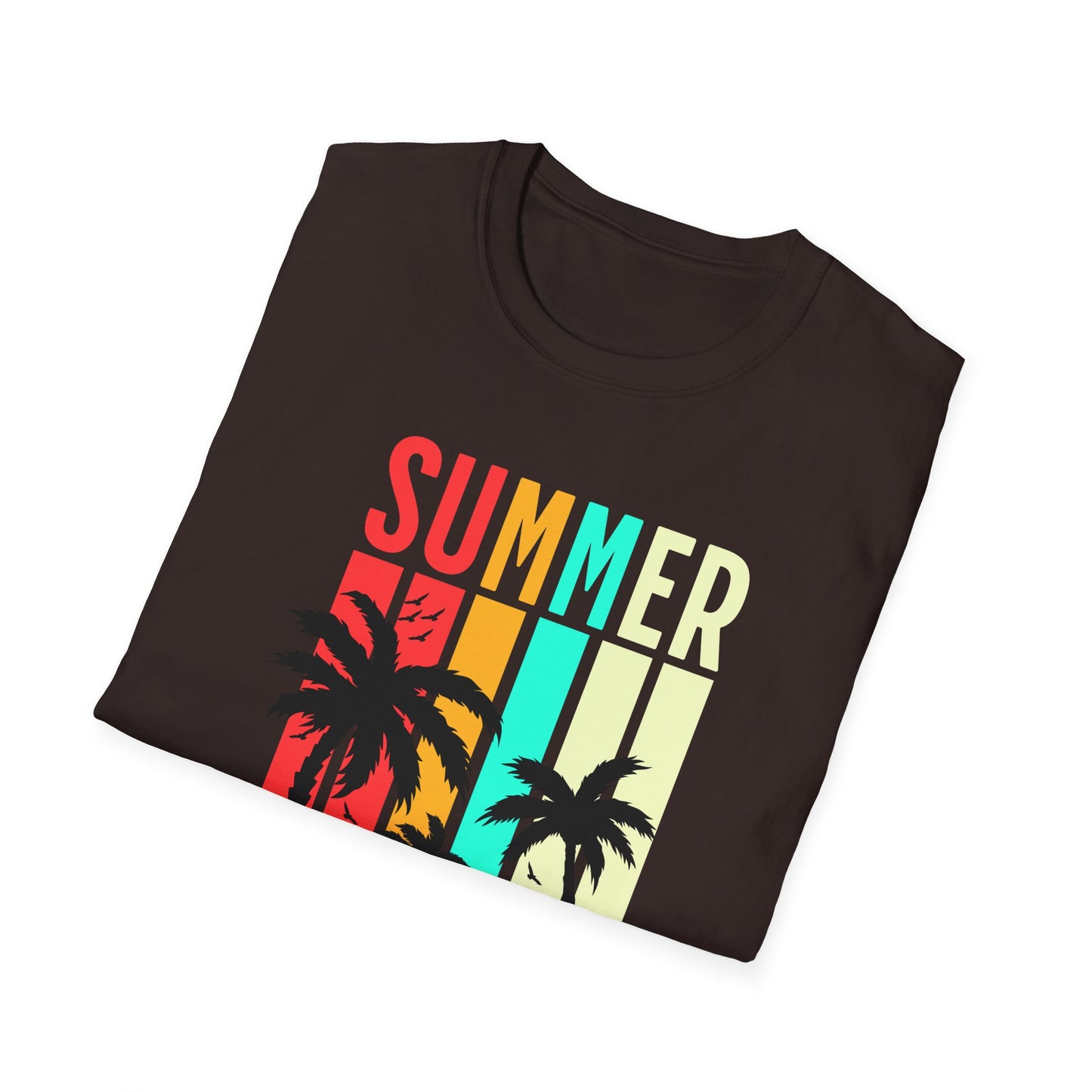 Summer Vibes Unisex T-Shirt, Beach Party Shirt, Casual Wear, Gift for Friends, Vacation Outfit, Coaster Inspired Design