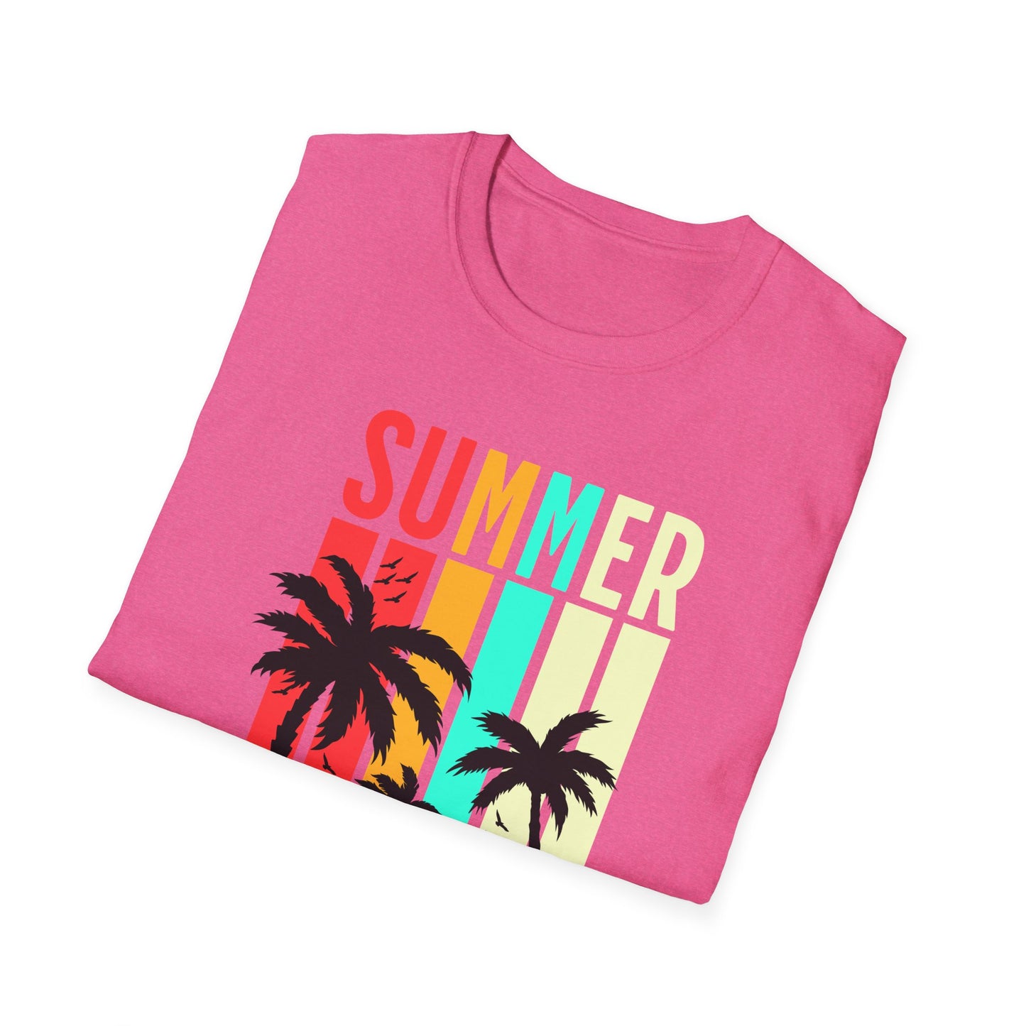 Summer Vibes Unisex T-Shirt, Beach Party Shirt, Casual Wear, Gift for Friends, Vacation Outfit, Coaster Inspired Design