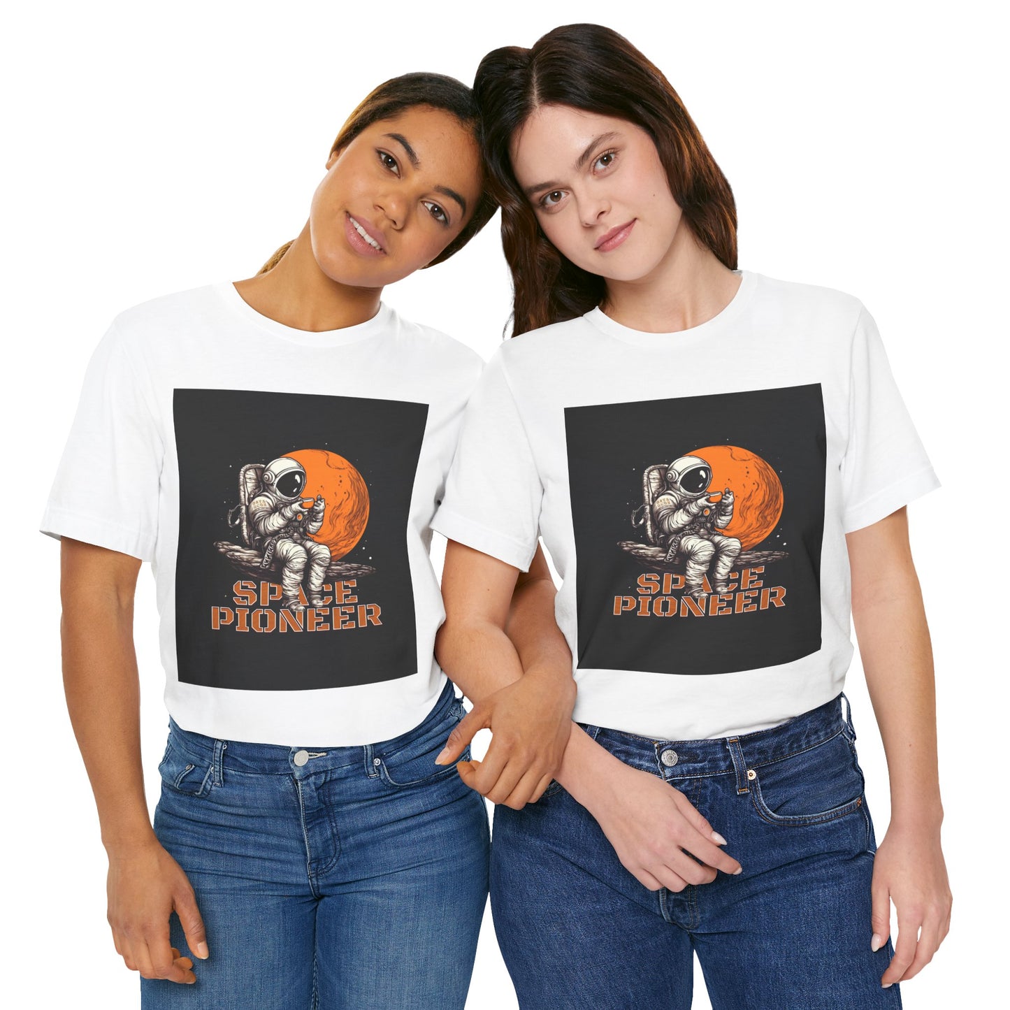 Space Pioneer Unisex Tee - Astronaut Graphic Shirt, Cool Space Themed Gift, Sci-Fi Lover Apparel, Casual Wear, Cosmic Adventure
