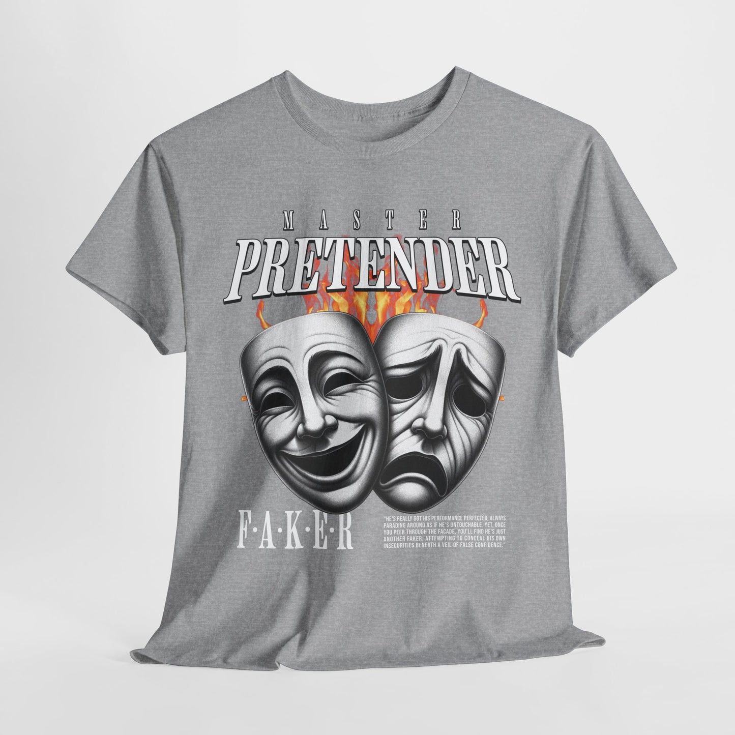 Theatrical Masks Unisex Heavy Cotton Tee, Perfect for Drama Lovers, Gift for Actors, Casual Wear, Theatre Fan Apparel