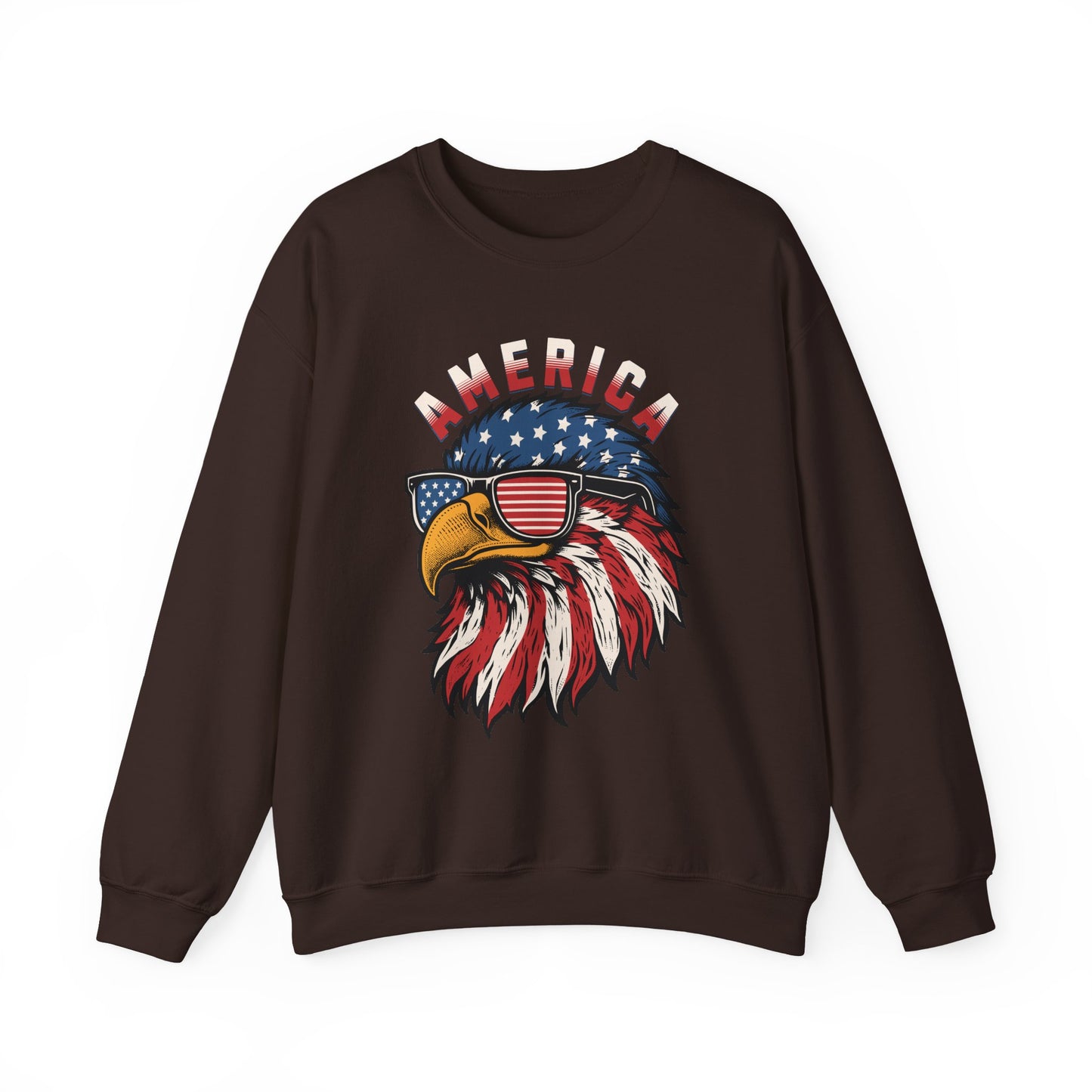 Patriotic Eagle Crewneck Sweatshirt, America Sweatshirt, Unisex Pullover, 4th of July Shirt, Eagle Graphic Sweatshirt