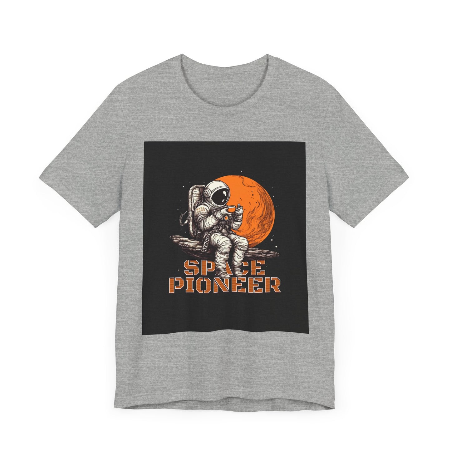 Space Pioneer Unisex Tee - Astronaut Graphic Shirt, Cool Space Themed Gift, Sci-Fi Lover Apparel, Casual Wear, Cosmic Adventure