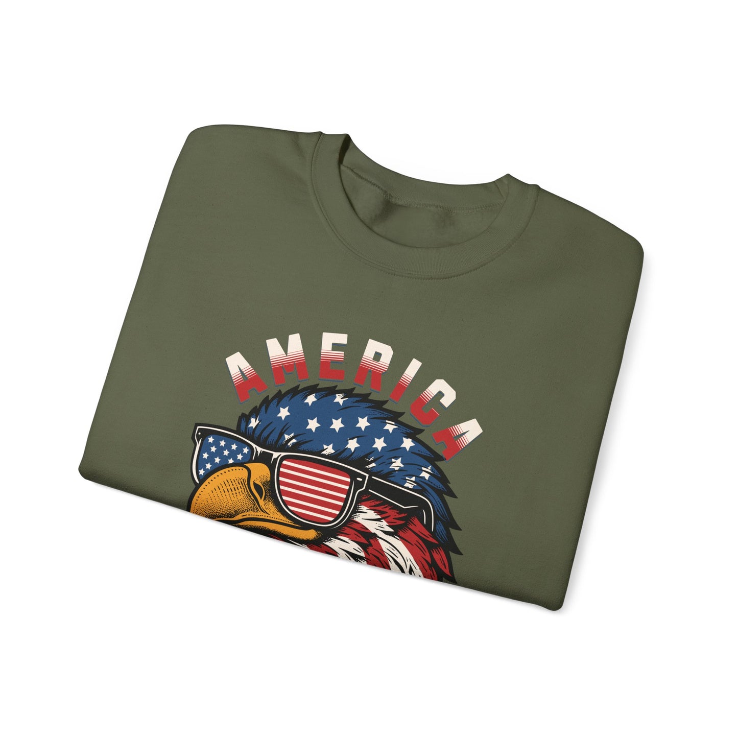Patriotic Eagle Crewneck Sweatshirt, America Sweatshirt, Unisex Pullover, 4th of July Shirt, Eagle Graphic Sweatshirt