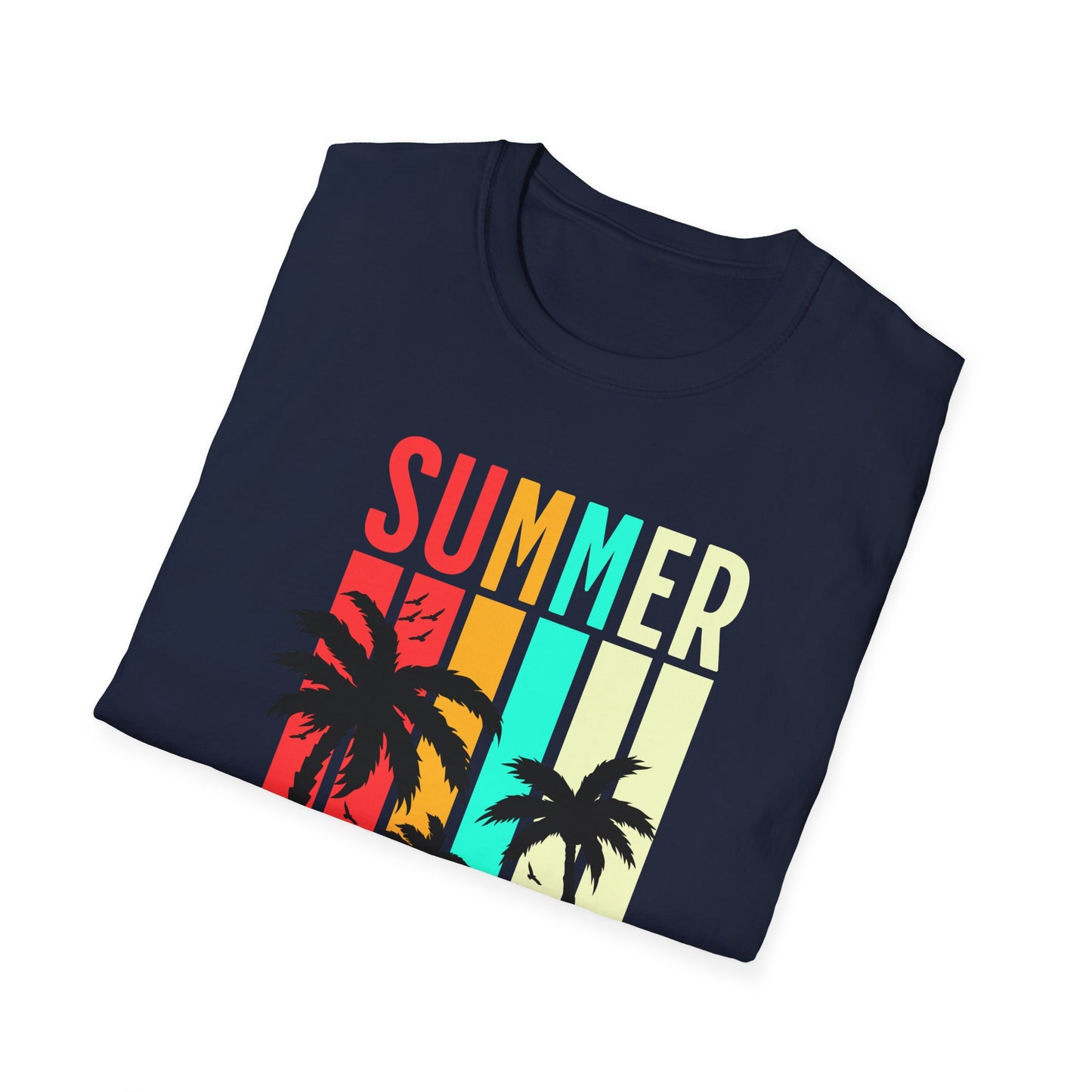 Summer Vibes Unisex T-Shirt, Beach Party Shirt, Casual Wear, Gift for Friends, Vacation Outfit, Coaster Inspired Design