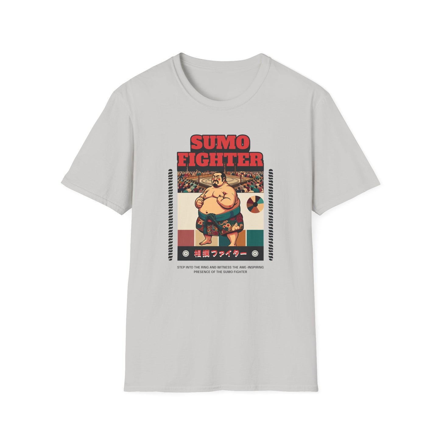 Sumo Fighter Graphic Tee | Fun Unisex T-Shirt for Sports Fans, Unique Gift, Casual Style, Anime Lovers, Vintage Aesthetic