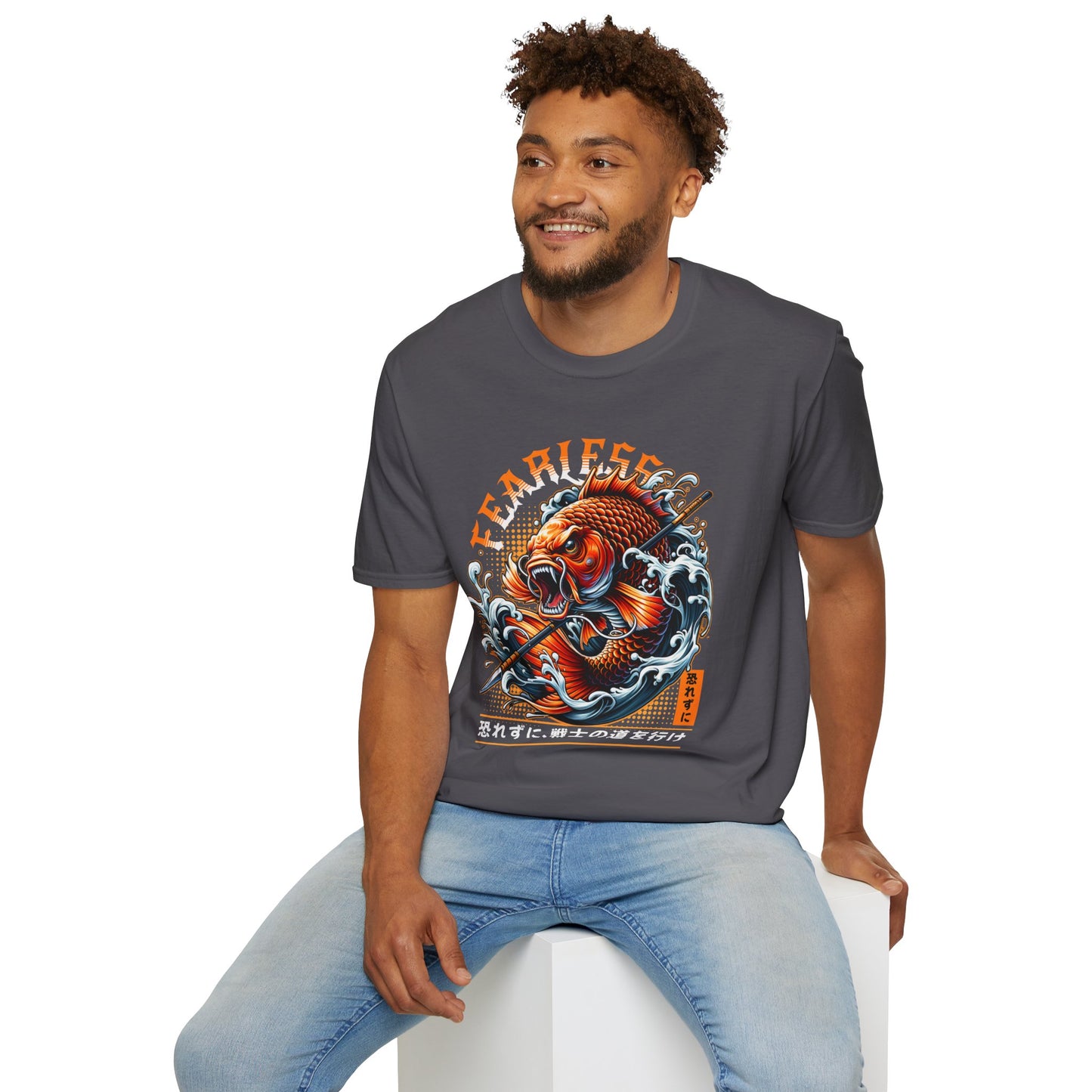 Fearless Koi Unisex Softstyle T-Shirt - Inspirational Gift, Casual Wear, Everyday Comfort, Success Apparel, Relaxed Fit