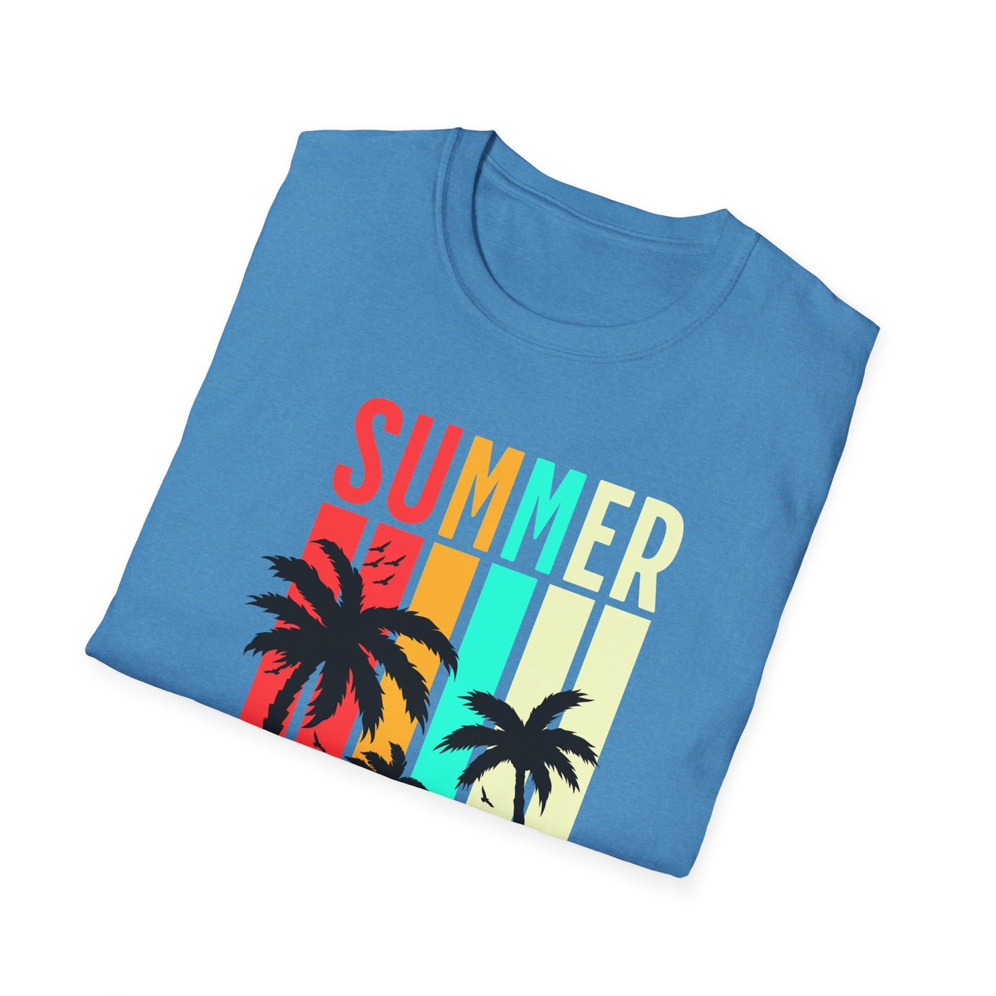 Summer Vibes Unisex T-Shirt, Beach Party Shirt, Casual Wear, Gift for Friends, Vacation Outfit, Coaster Inspired Design