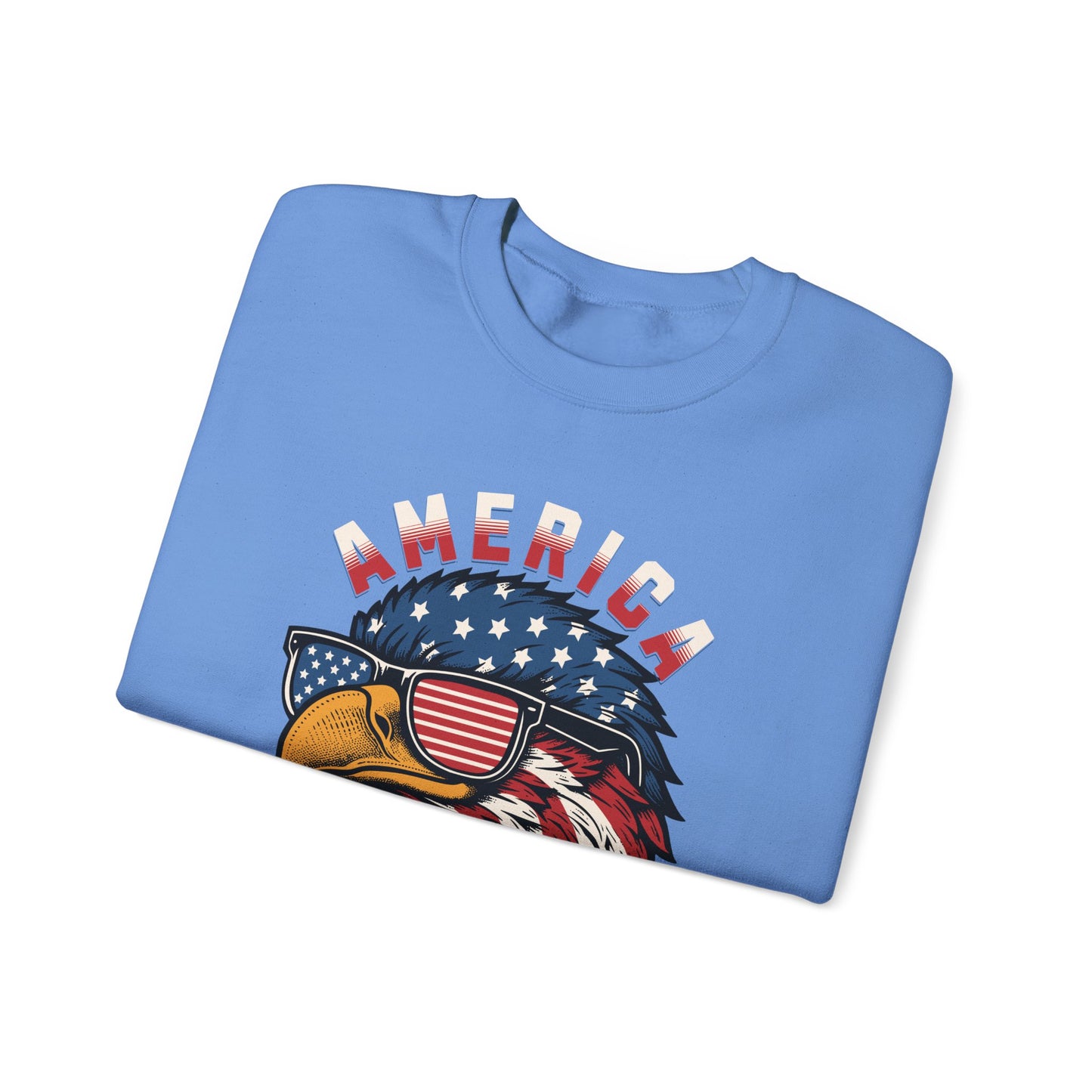 Patriotic Eagle Crewneck Sweatshirt, America Sweatshirt, Unisex Pullover, 4th of July Shirt, Eagle Graphic Sweatshirt