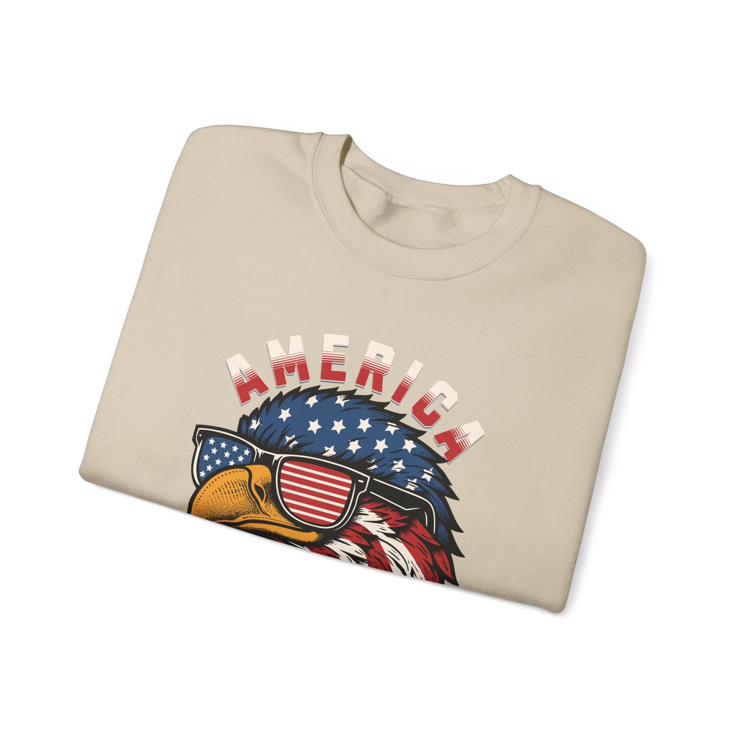 Patriotic Eagle Crewneck Sweatshirt, America Sweatshirt, Unisex Pullover, 4th of July Shirt, Eagle Graphic Sweatshirt
