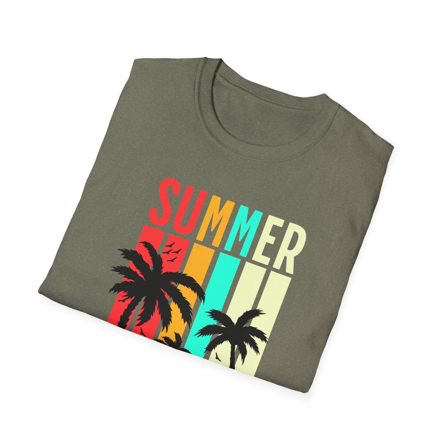 Summer Vibes Unisex T-Shirt, Beach Party Shirt, Casual Wear, Gift for Friends, Vacation Outfit, Coaster Inspired Design