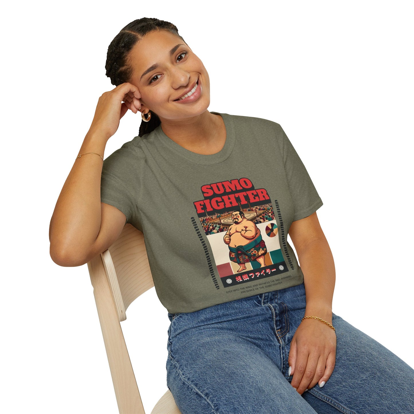 Sumo Fighter Graphic Tee | Fun Unisex T-Shirt for Sports Fans, Unique Gift, Casual Style, Anime Lovers, Vintage Aesthetic