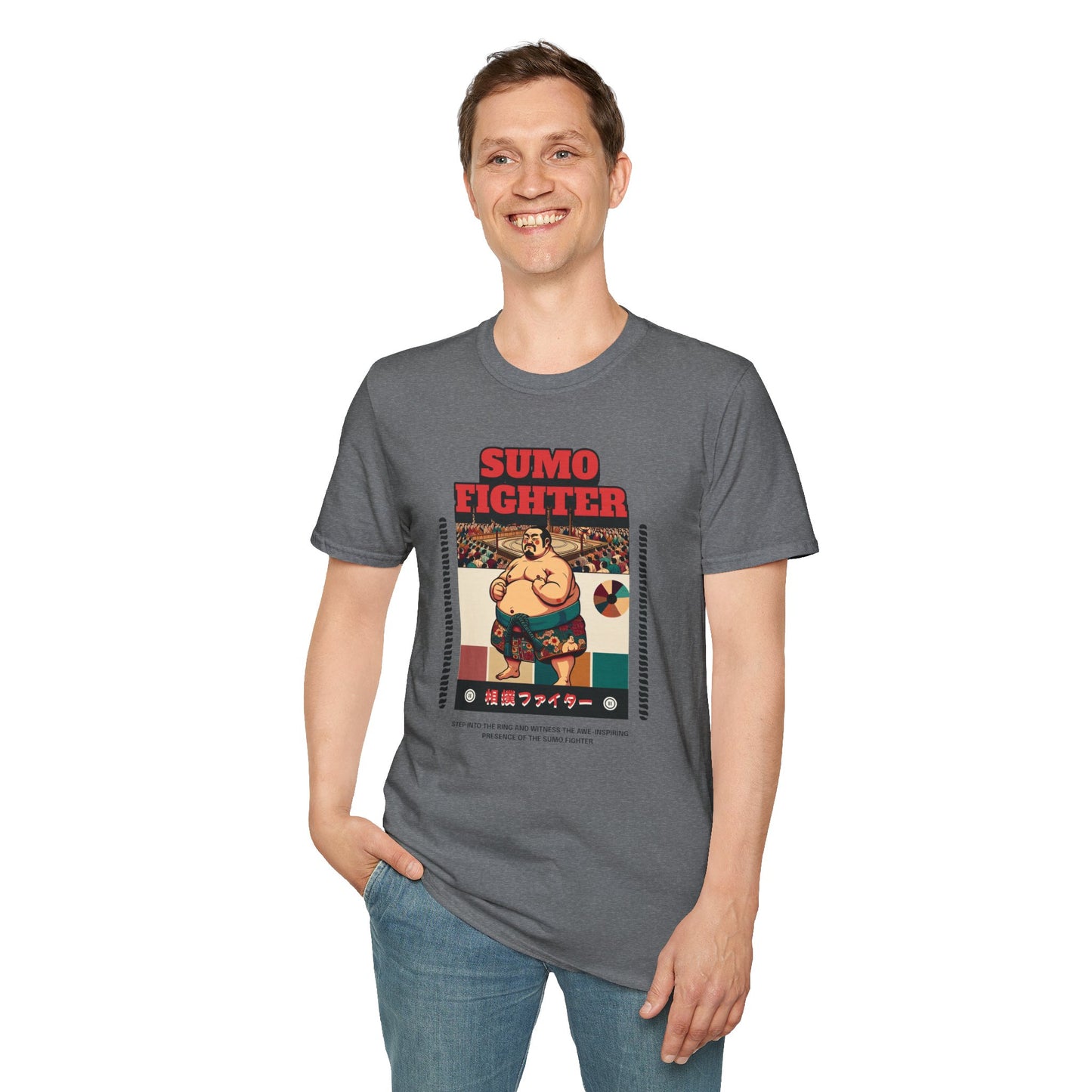 Sumo Fighter Graphic Tee | Fun Unisex T-Shirt for Sports Fans, Unique Gift, Casual Style, Anime Lovers, Vintage Aesthetic