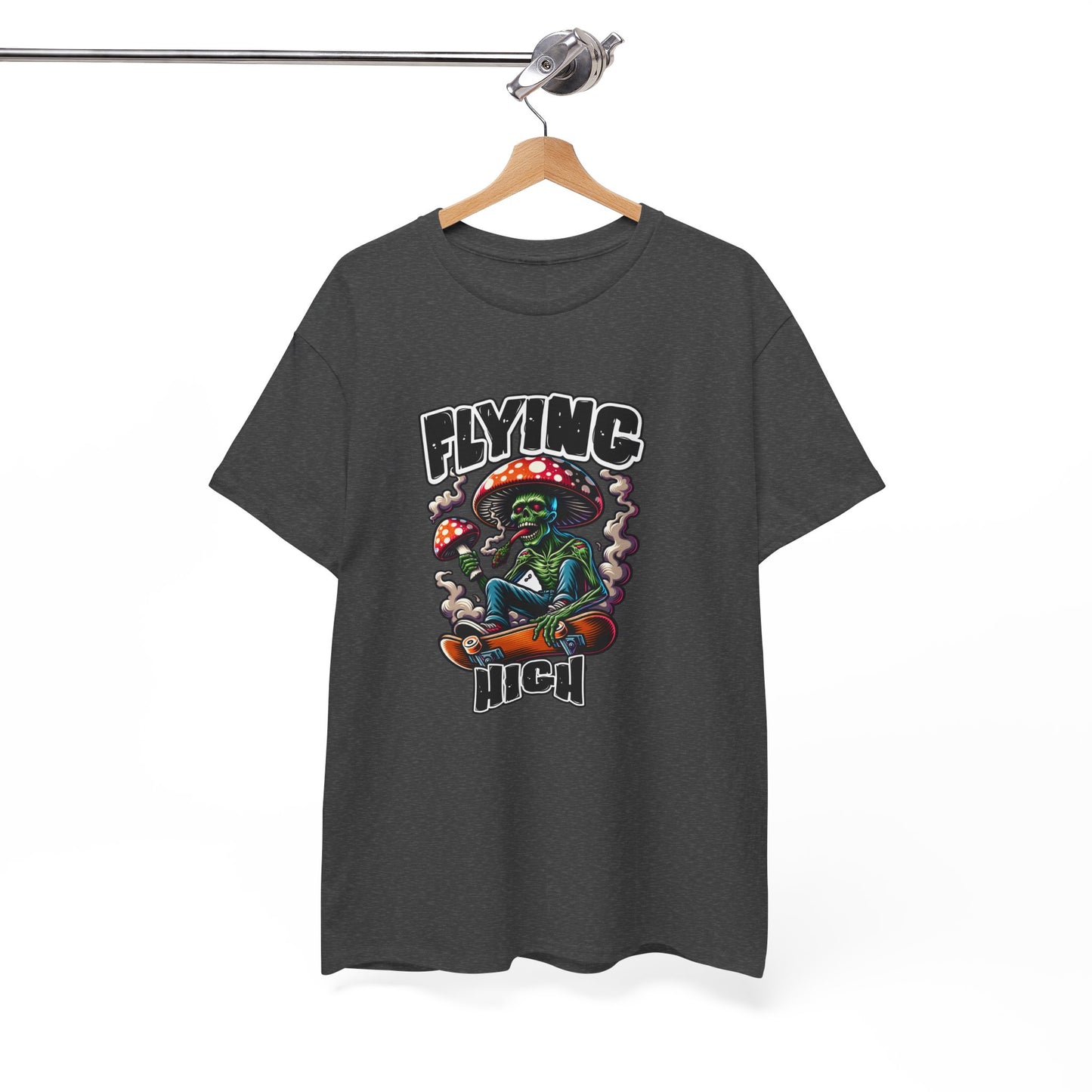 Flying High Unisex Cotton Tee, Psychedelic Shirt, Casual Wear, Gift for Stoners, Retro Fashion, Fun Graphic T-Shirt