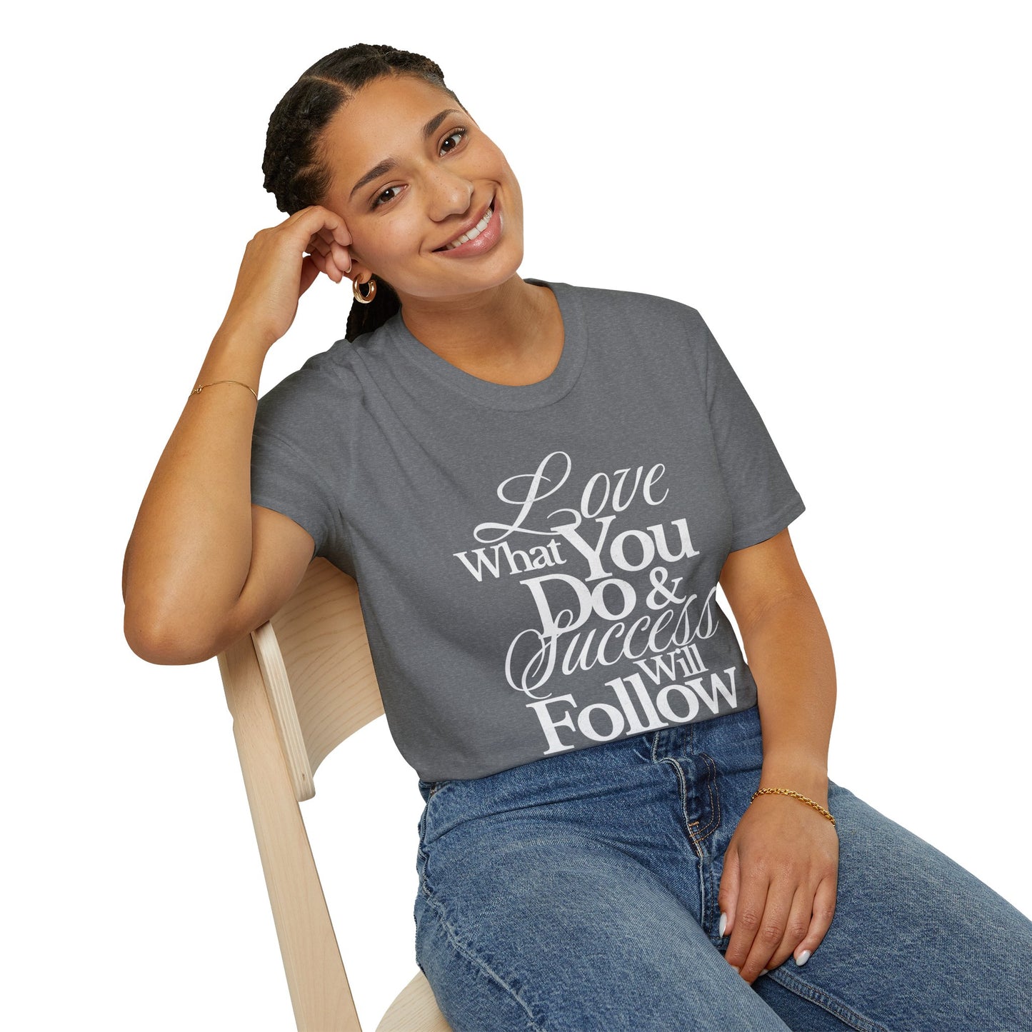 Motivational Quote Unisex Softstyle T-Shirt - Inspirational Gift, Casual Wear, Everyday Comfort, Success Apparel, Relaxed Fit