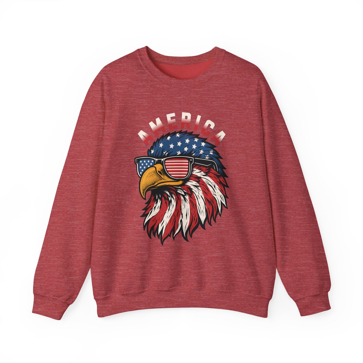 Patriotic Eagle Crewneck Sweatshirt, America Sweatshirt, Unisex Pullover, 4th of July Shirt, Eagle Graphic Sweatshirt