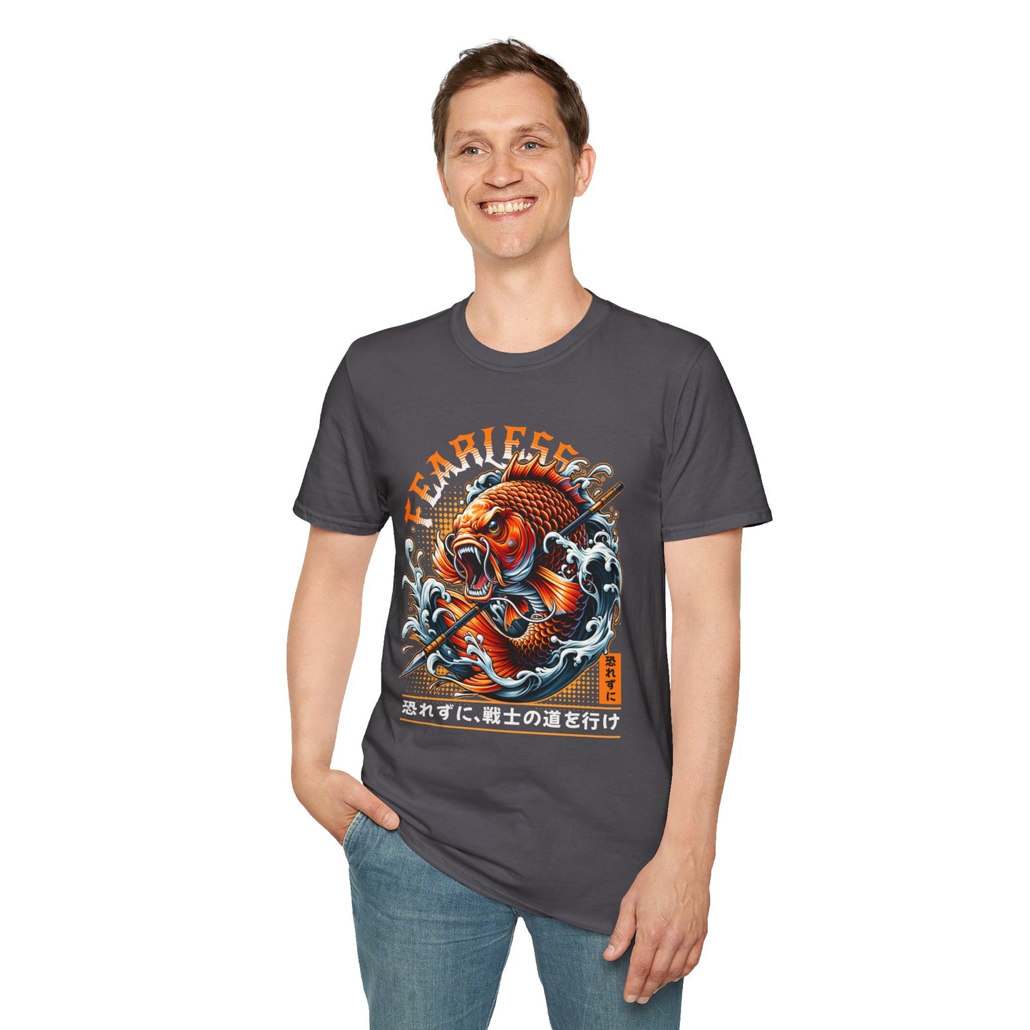 Fearless Koi Unisex Softstyle T-Shirt - Inspirational Gift, Casual Wear, Everyday Comfort, Success Apparel, Relaxed Fit