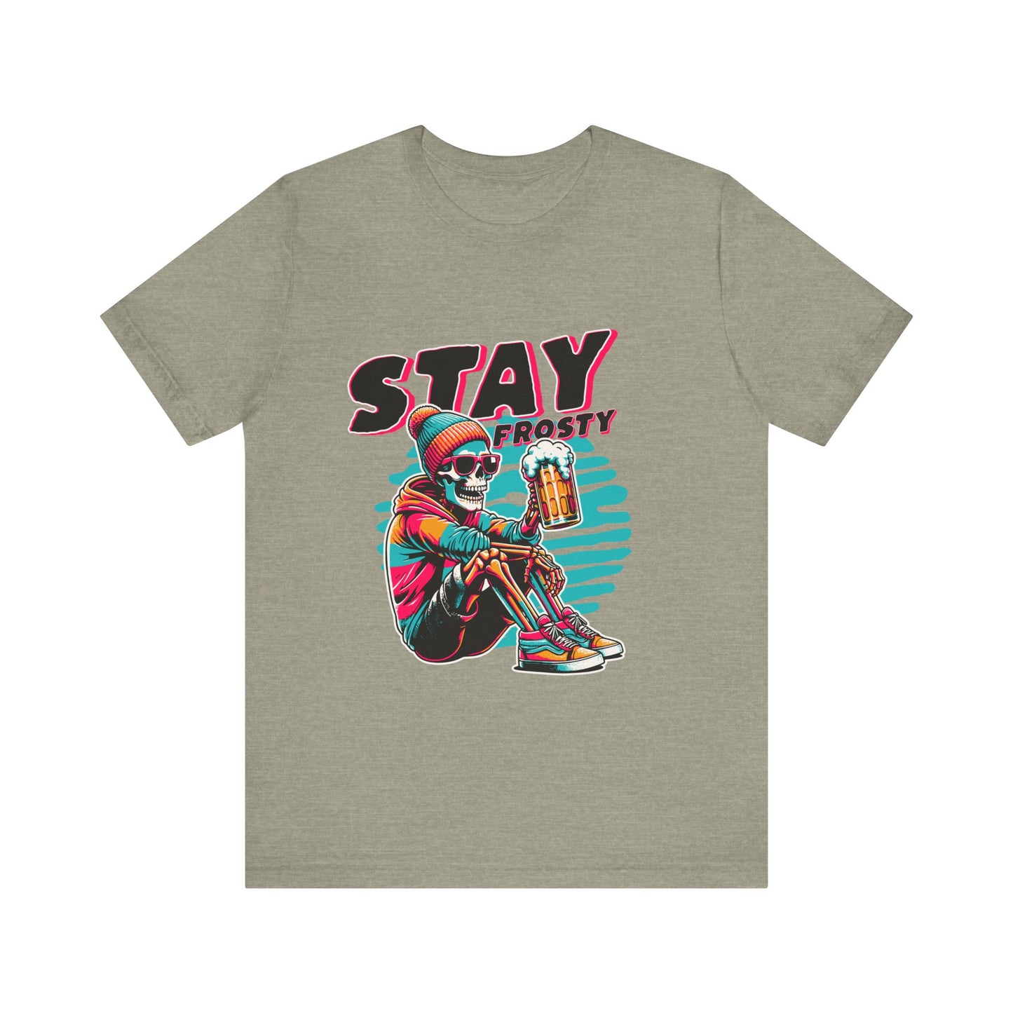 Stay Frosty Unisex Tee, Cool Graphic Shirt, Summer Vibes, Casual Wear, Gift for Him, Music Festival Fashion