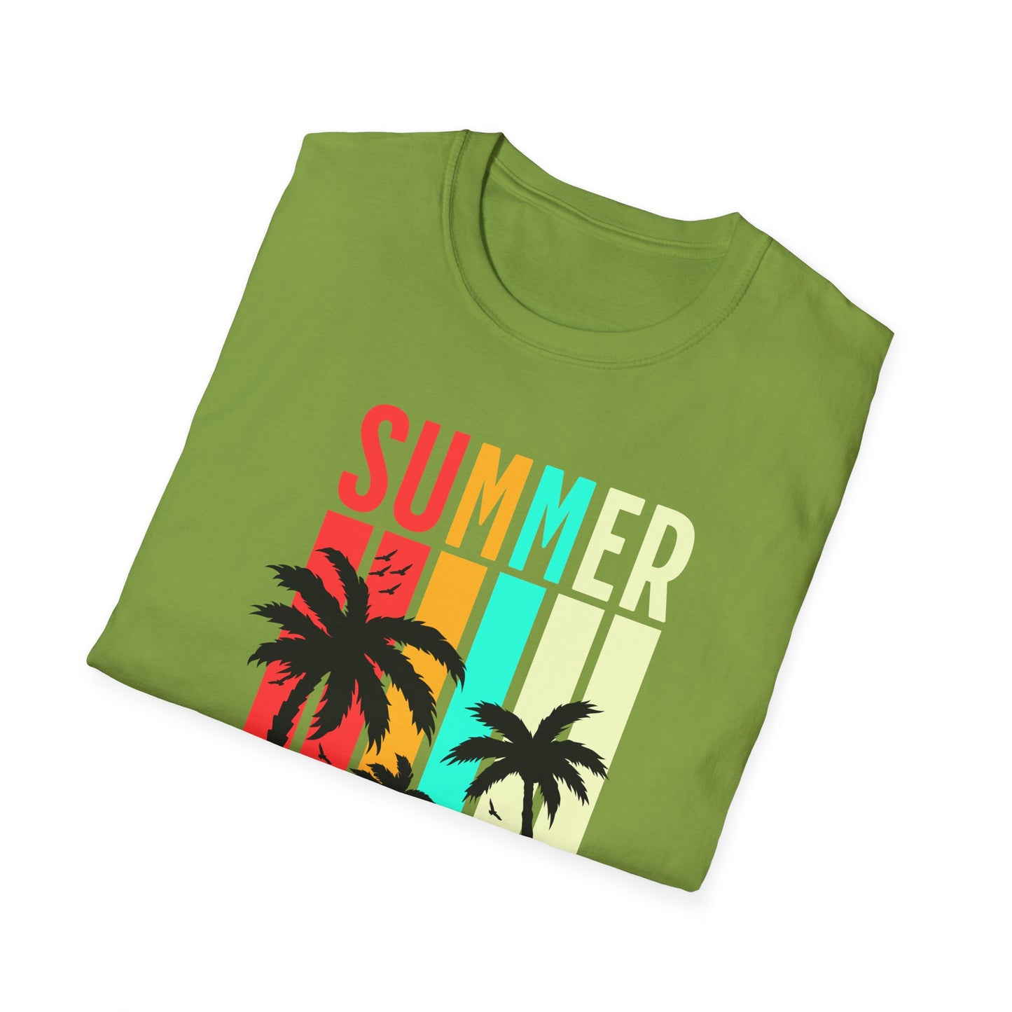 Summer Vibes Unisex T-Shirt, Beach Party Shirt, Casual Wear, Gift for Friends, Vacation Outfit, Coaster Inspired Design