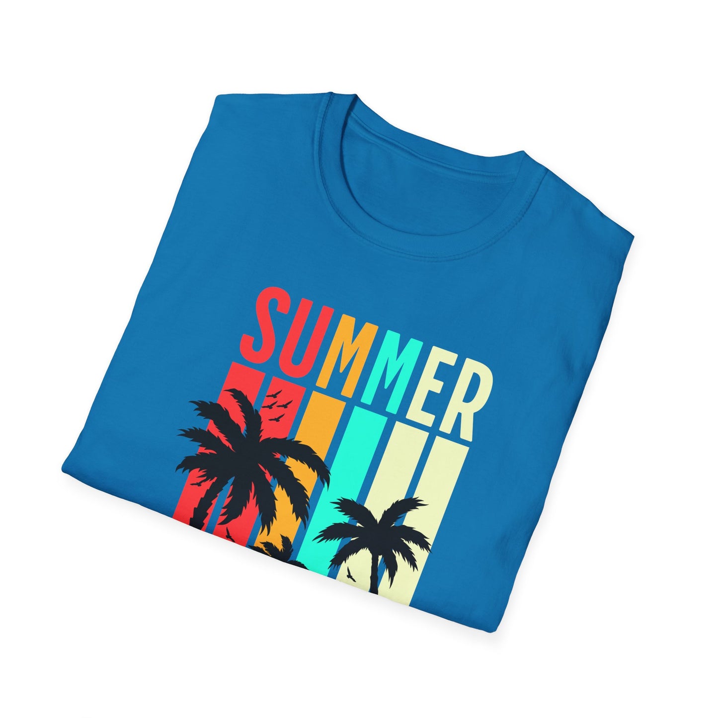 Summer Vibes Unisex T-Shirt, Beach Party Shirt, Casual Wear, Gift for Friends, Vacation Outfit, Coaster Inspired Design