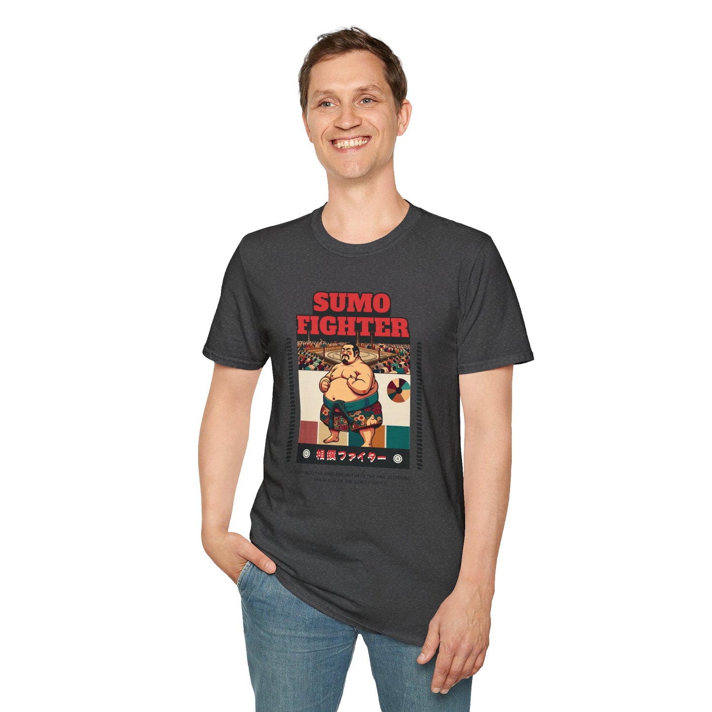 Sumo Fighter Graphic Tee | Fun Unisex T-Shirt for Sports Fans, Unique Gift, Casual Style, Anime Lovers, Vintage Aesthetic